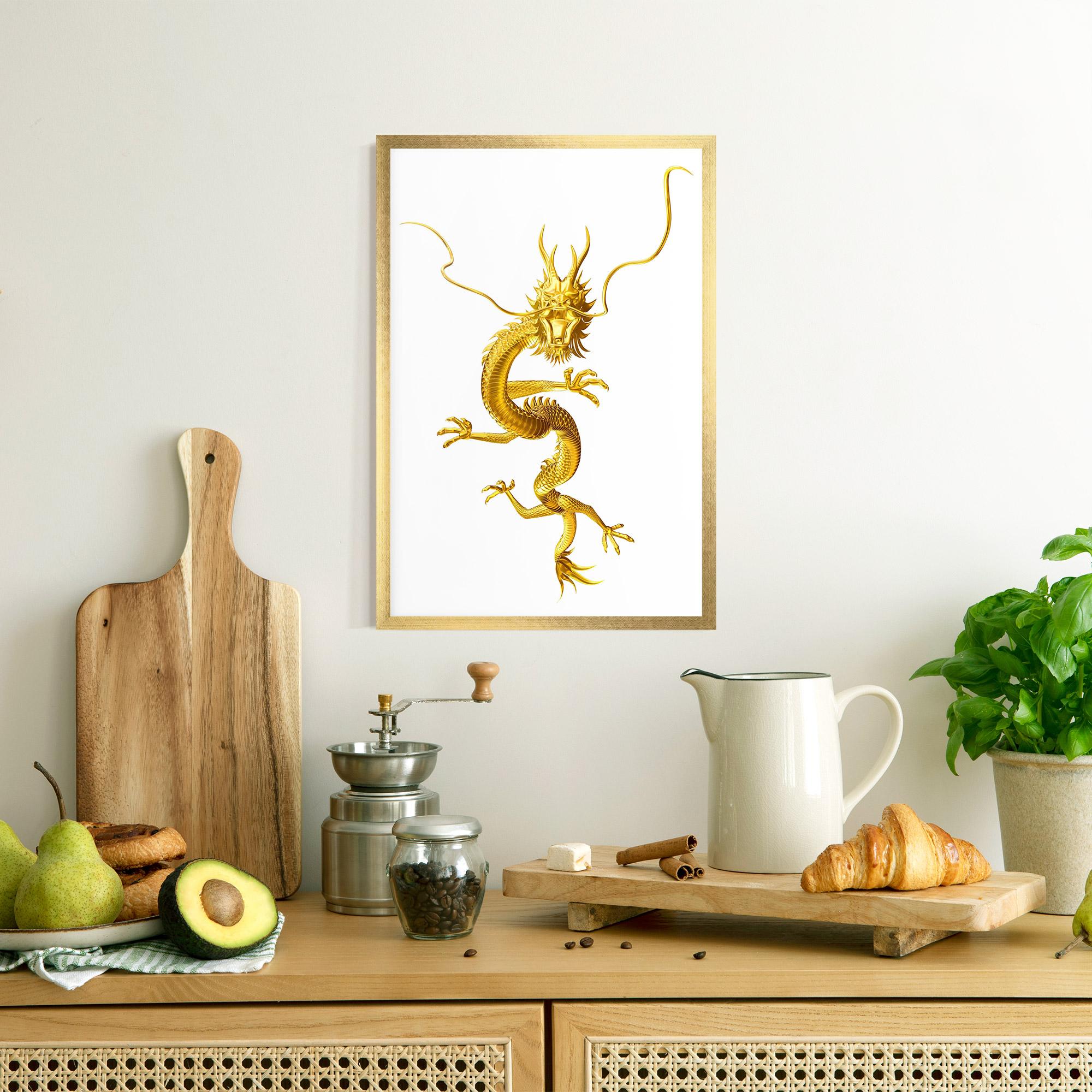 Poster Înrămat Golden Dragon mockup 8