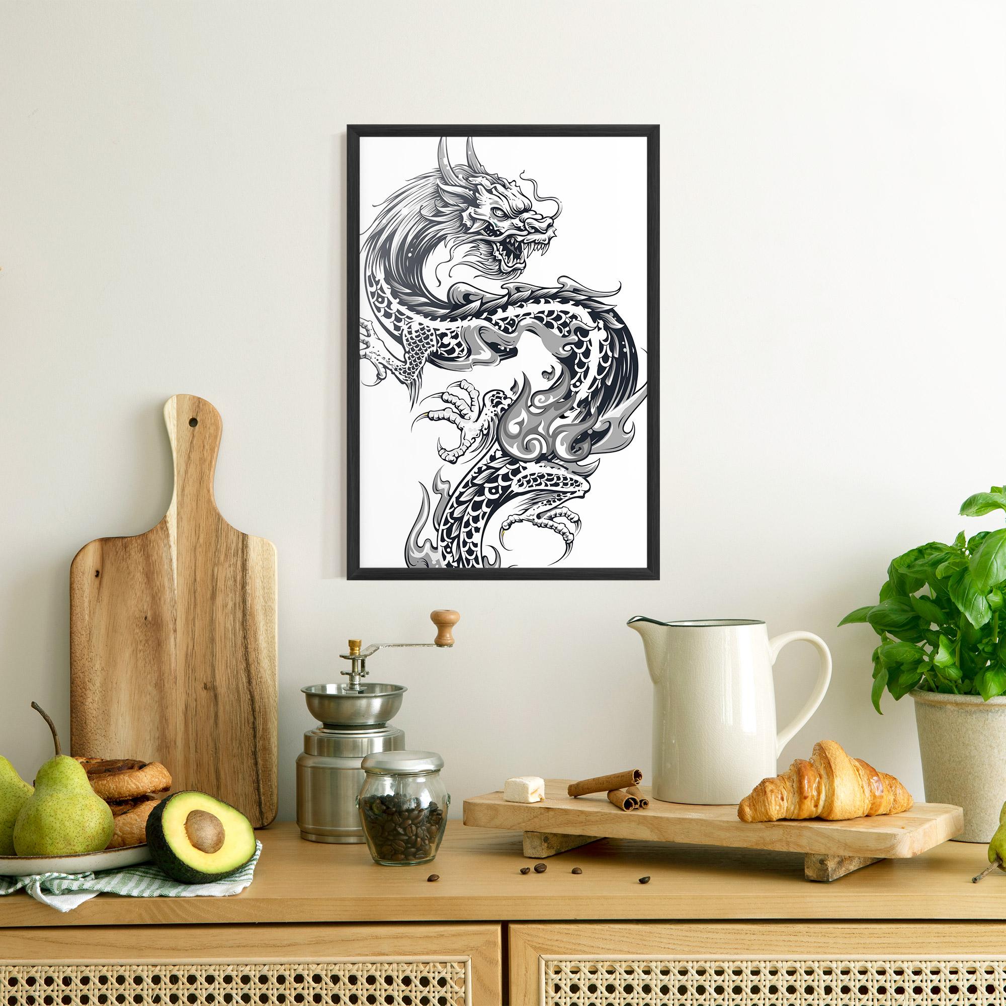Poster Înrămat Dragon Line mockup 8
