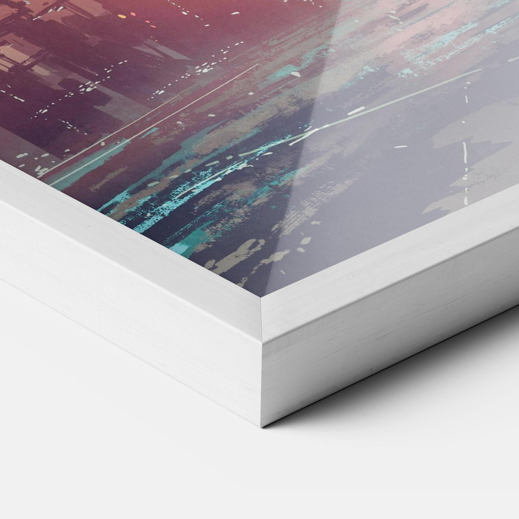 Poster Înrămat Futuristic Alien Buildings mockup 3