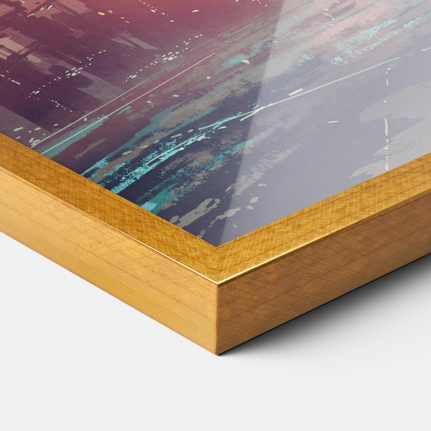 Poster Înrămat Futuristic Alien Buildings mockup 3