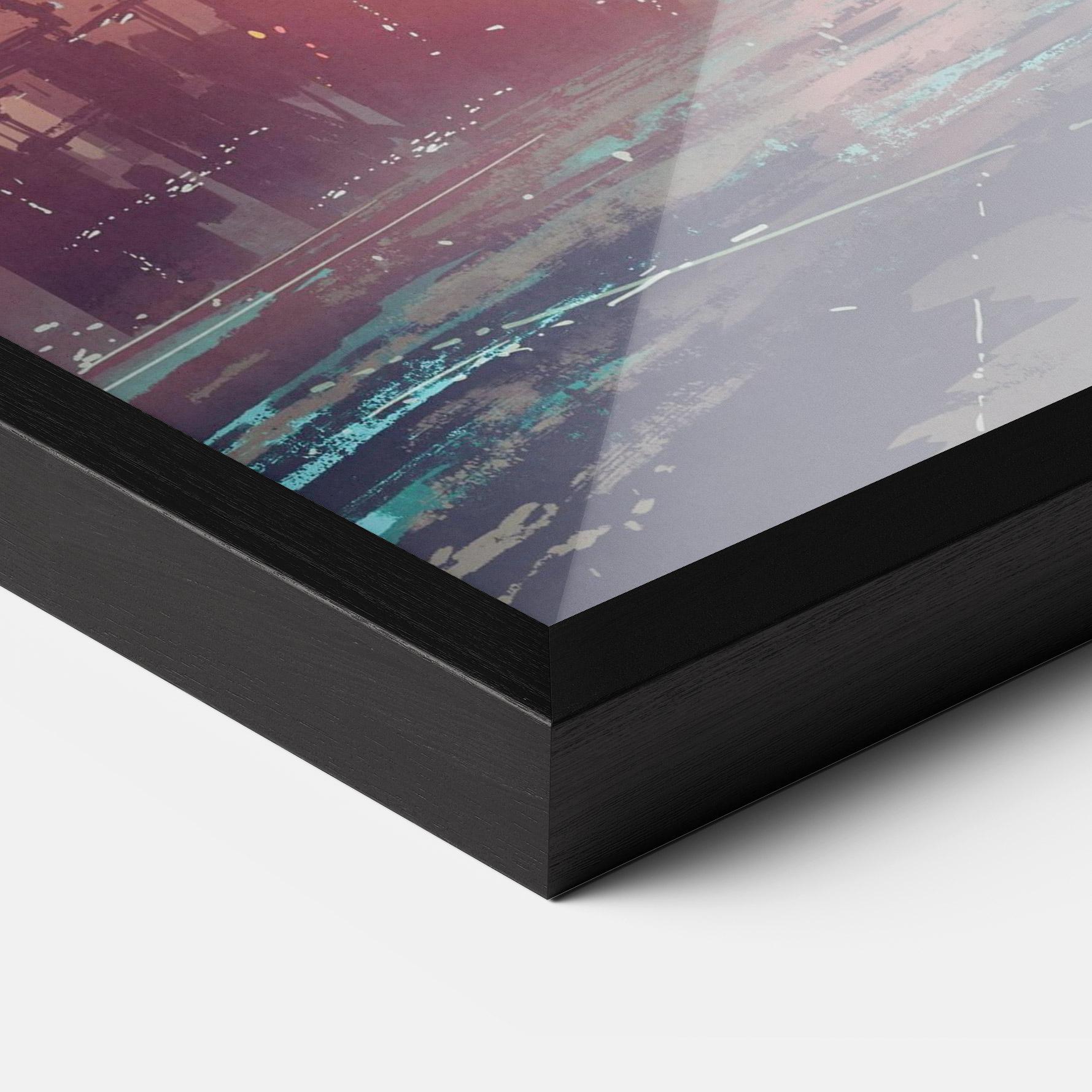 Poster Înrămat Futuristic Alien Buildings mockup 3