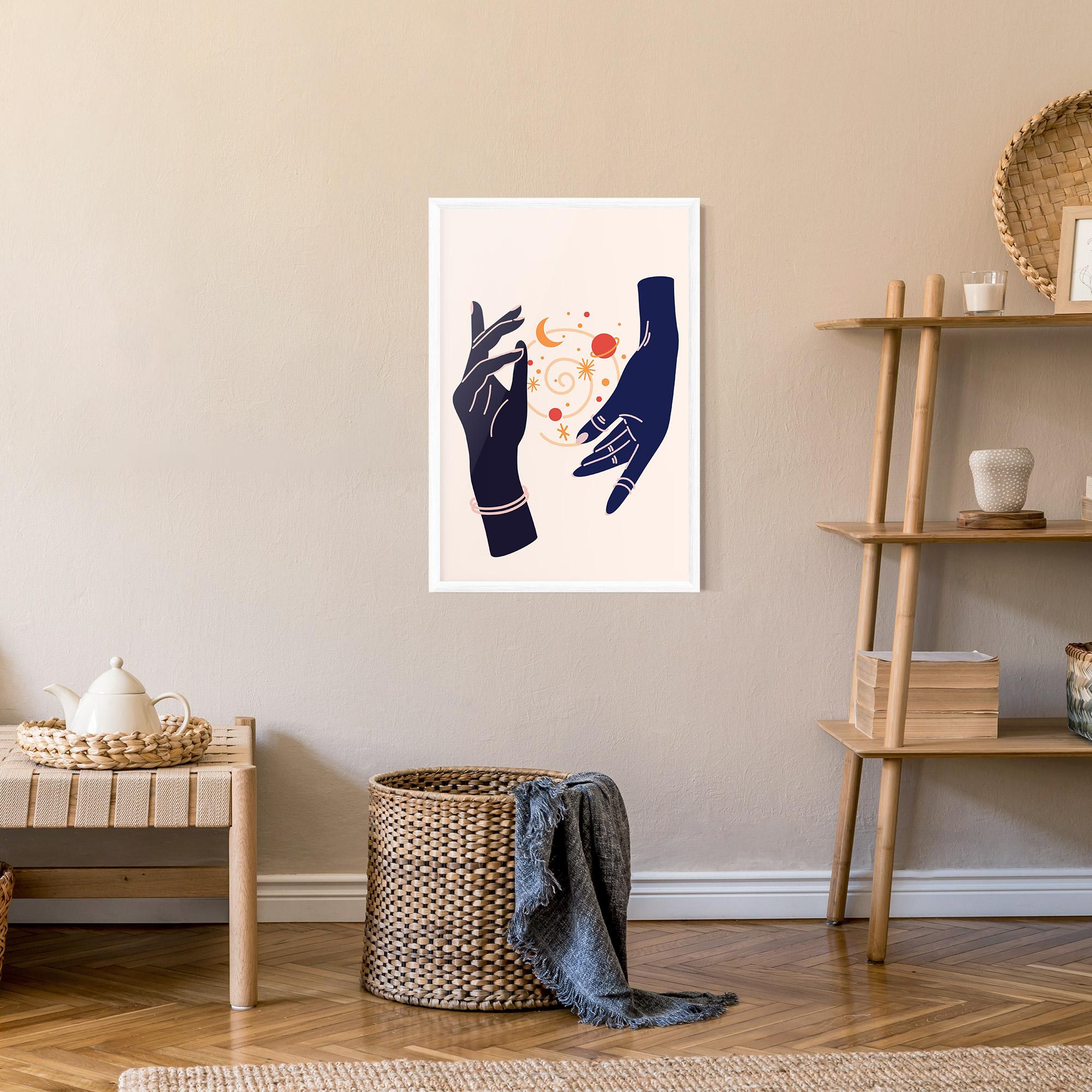 Poster Înrămat Magic Purple Hands mockup 9