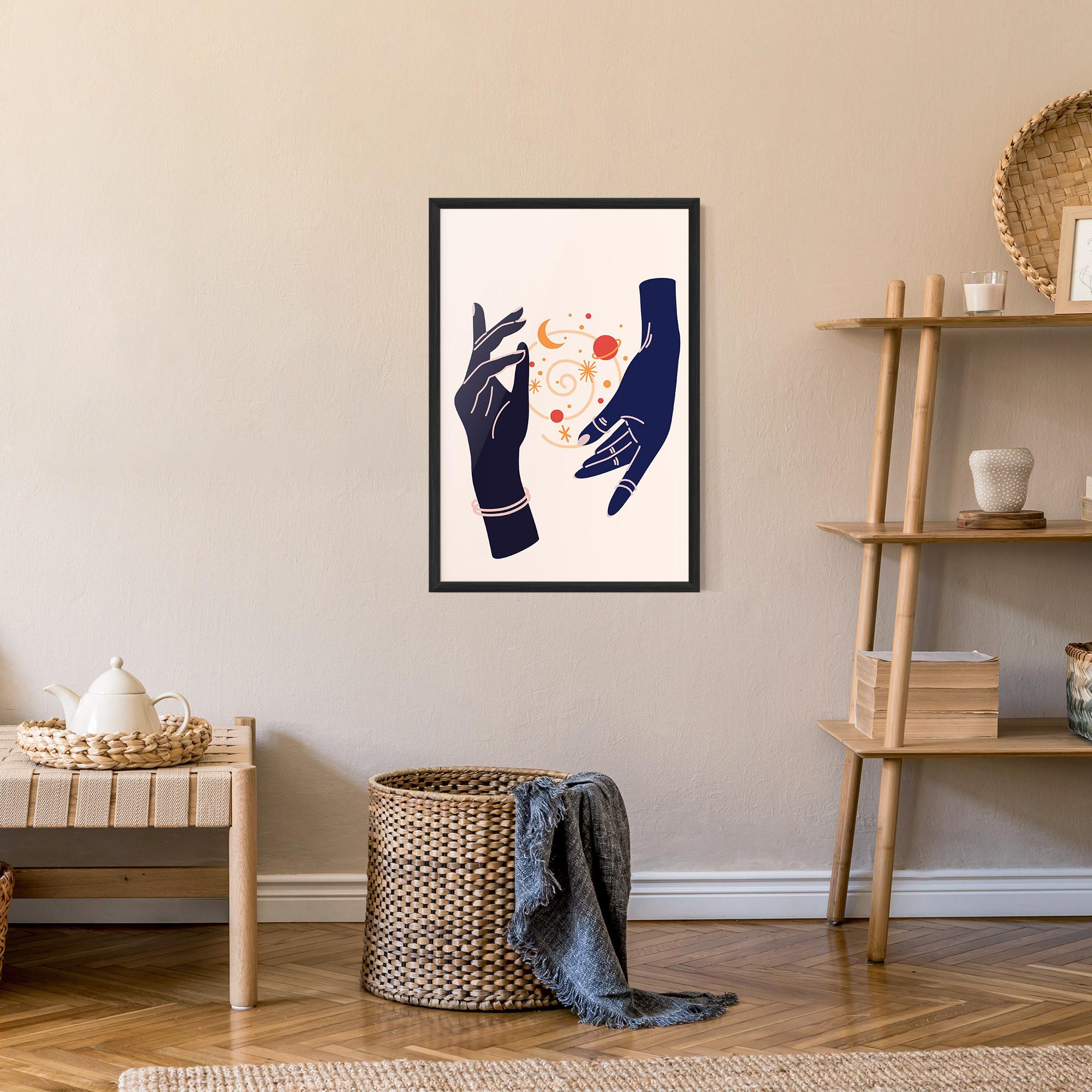 Poster Înrămat Magic Purple Hands mockup 9