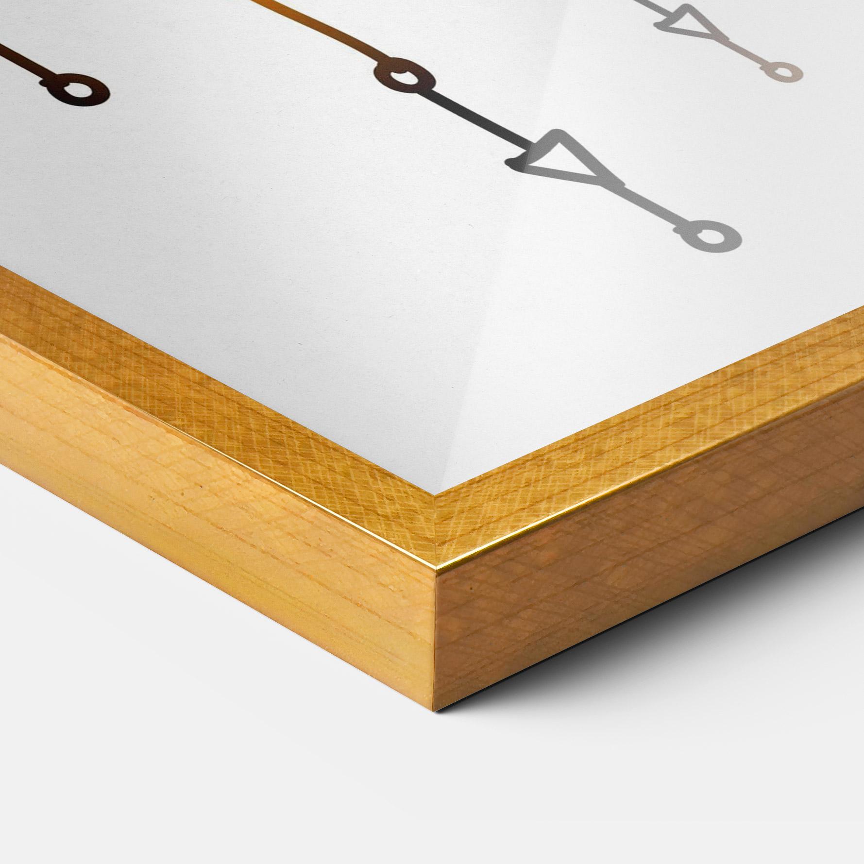 Poster Înrămat Gold Sun Face mockup 3