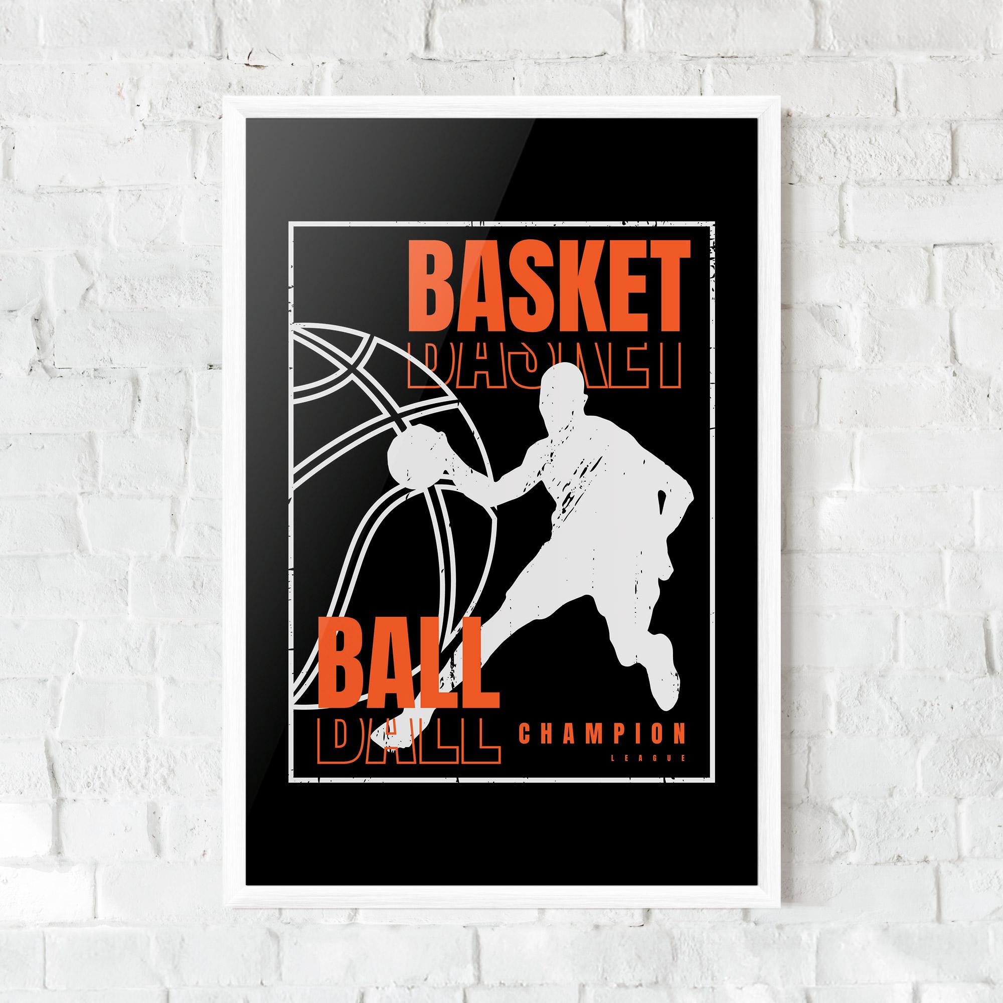 Poster Înrămat Basket Champion mockup 0