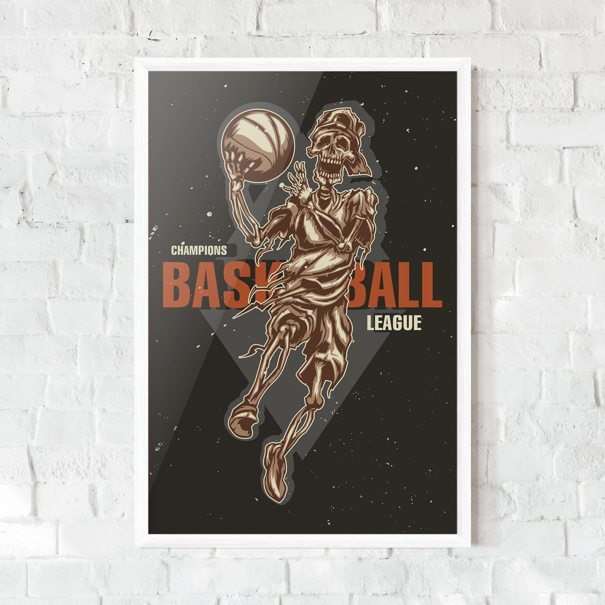 Poster Înrămat Basketball League mockup 0