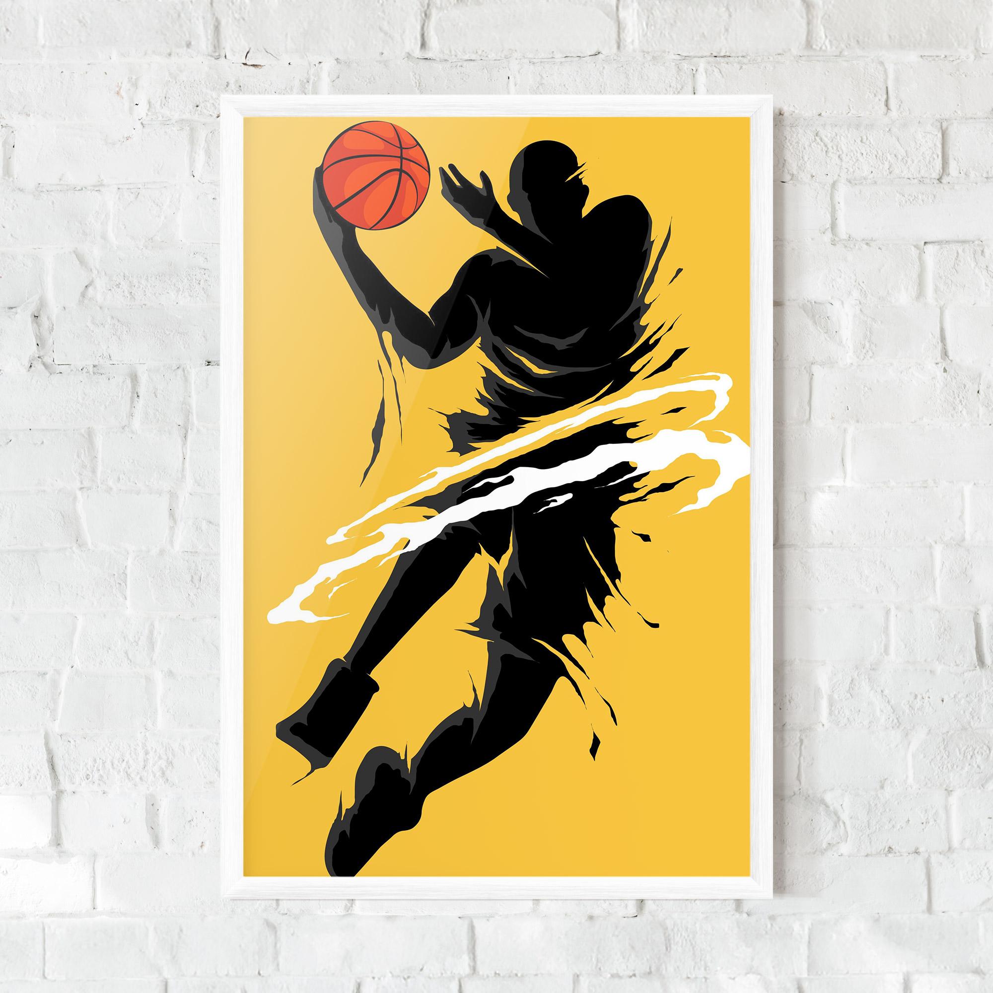 Poster Înrămat Basketball Smoke mockup 0