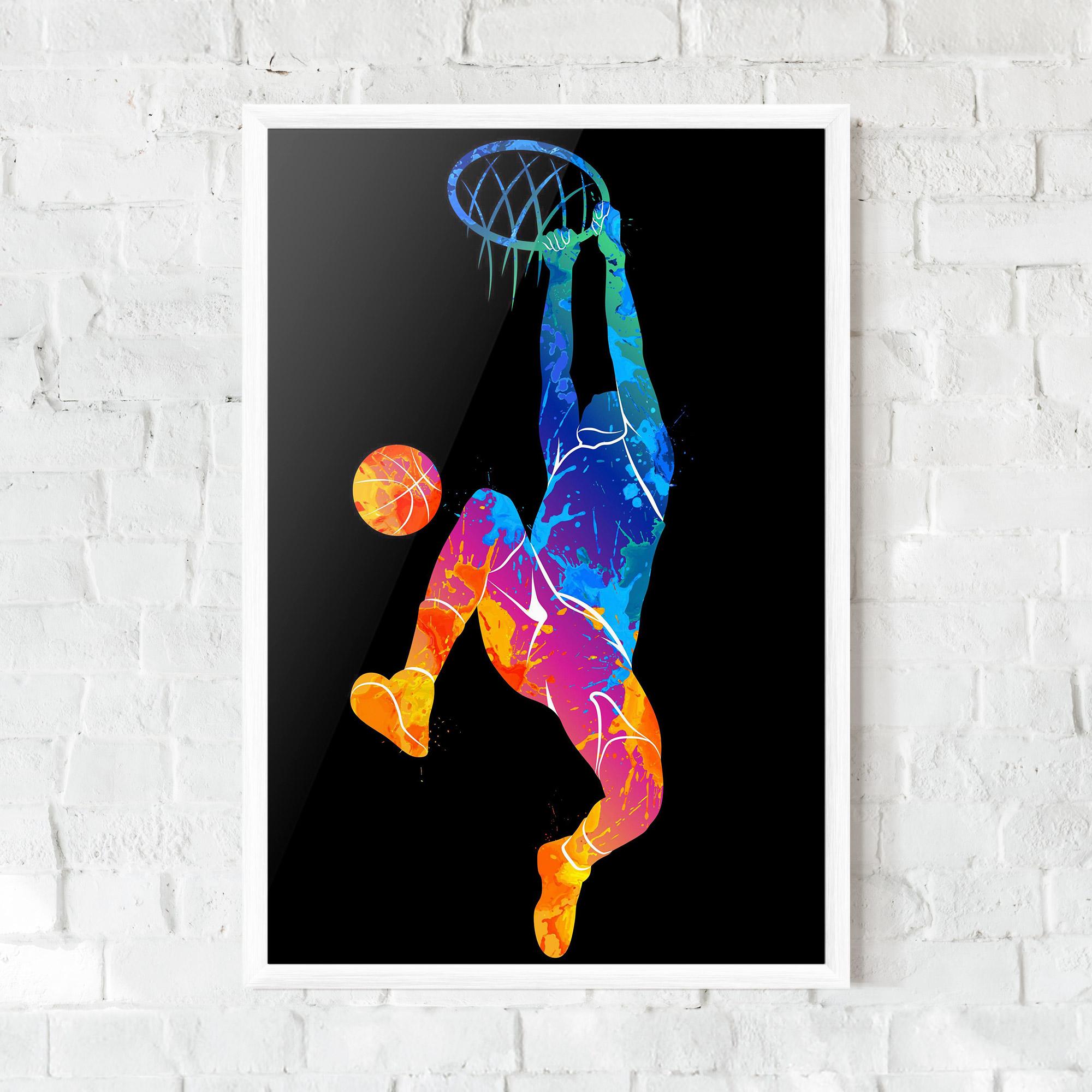 Poster Înrămat Blue Basket Hoop mockup 0