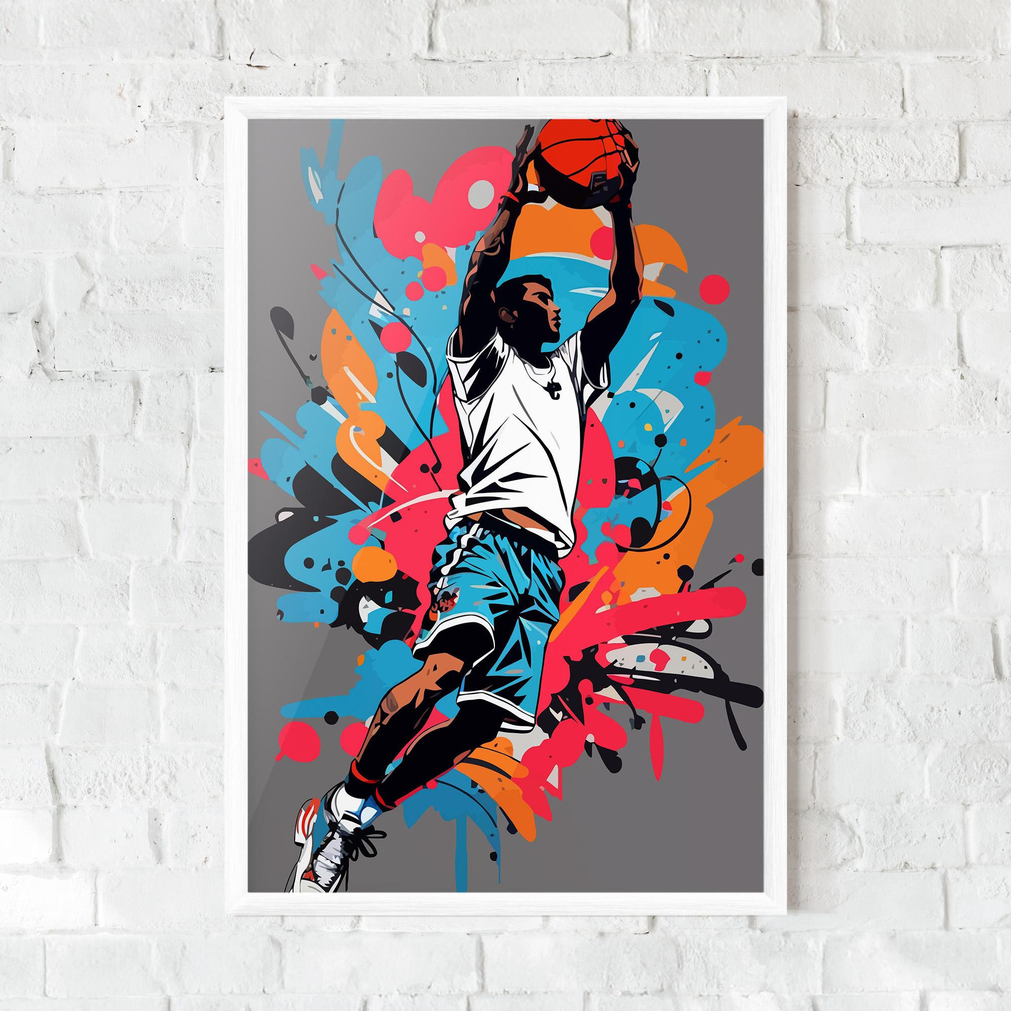 Poster Înrămat Blue Red Basket mockup 0