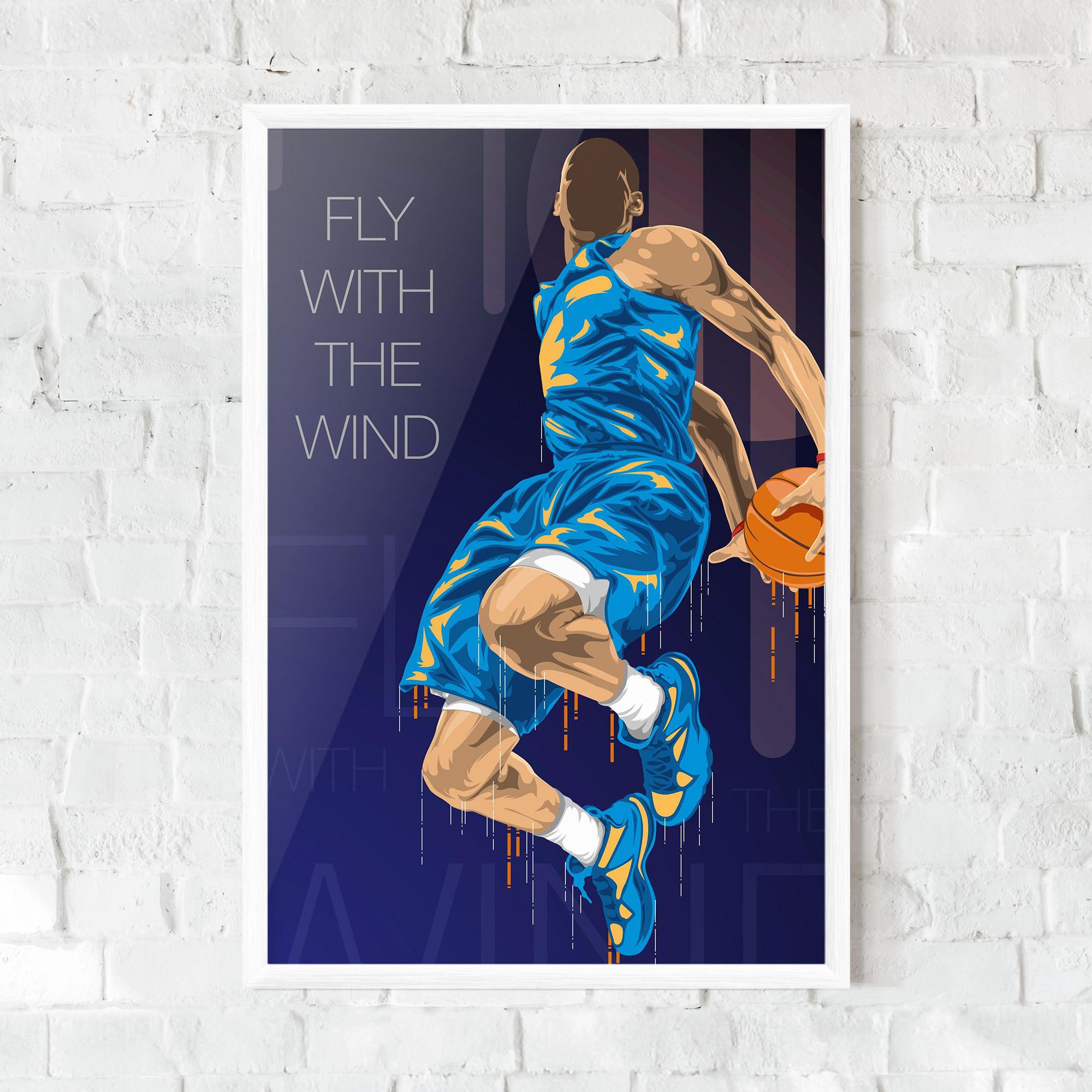 Poster Înrămat Fly With The Wind mockup 0