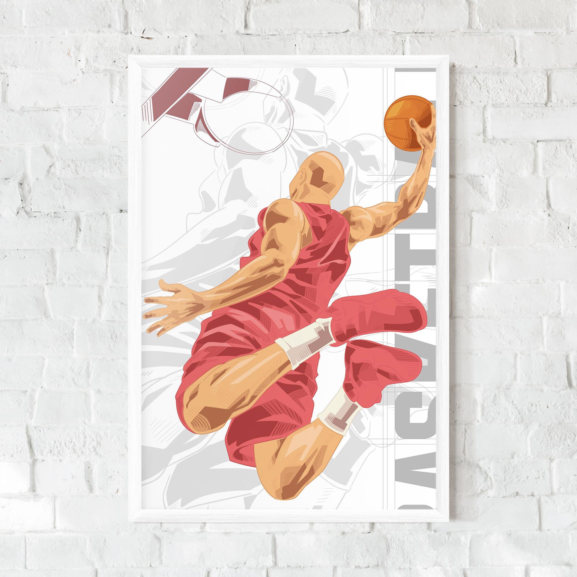 Poster Înrămat Pink Basketball mockup 0