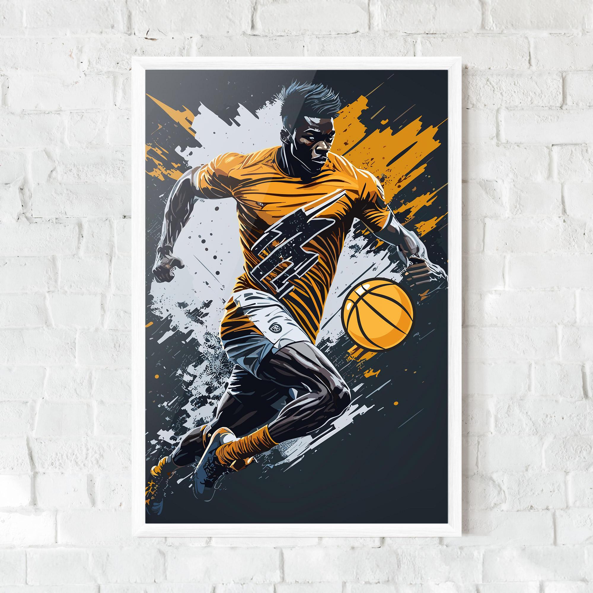 Poster Înrămat Yellow White Basket mockup 0