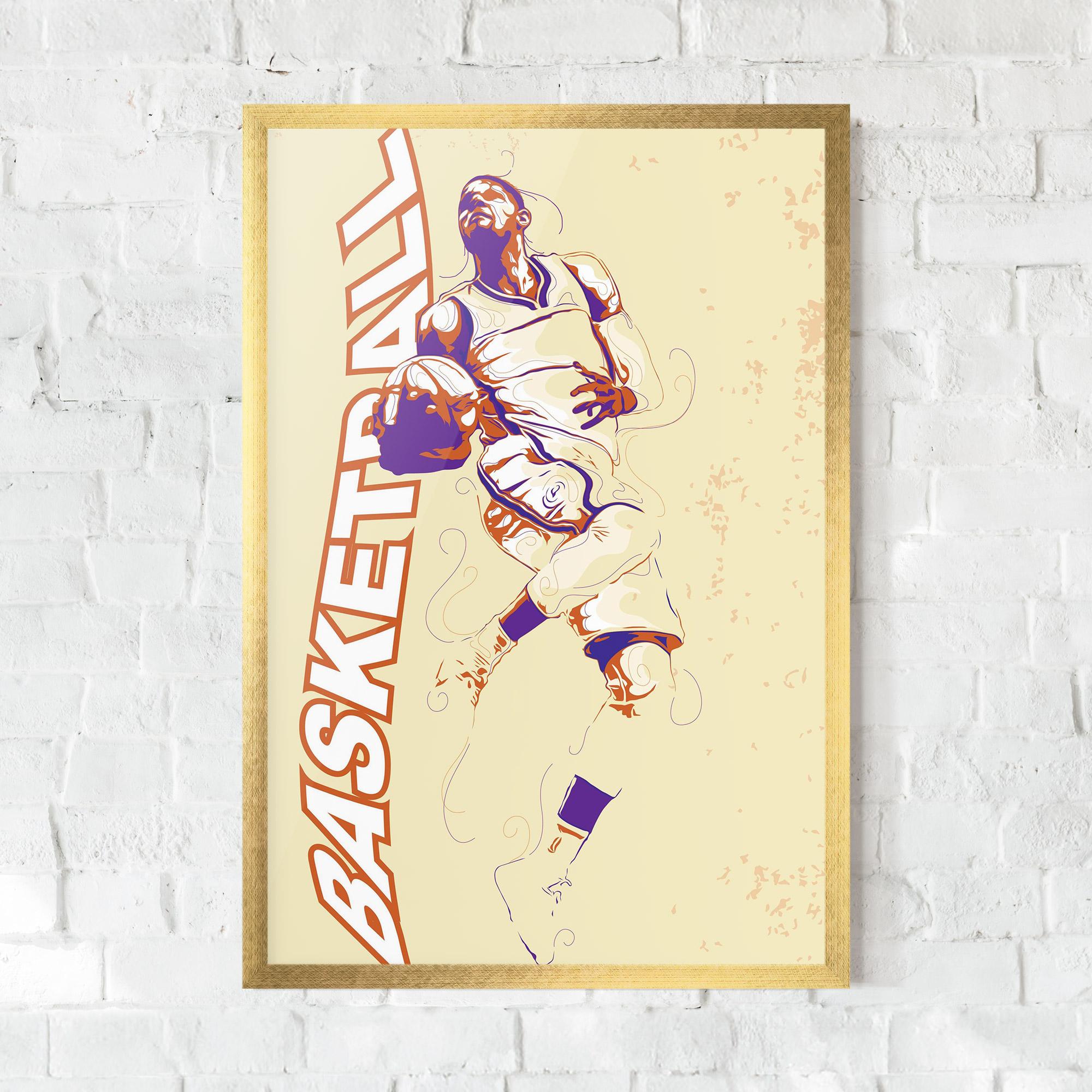 Poster Înrămat Basketball Cream mockup 0