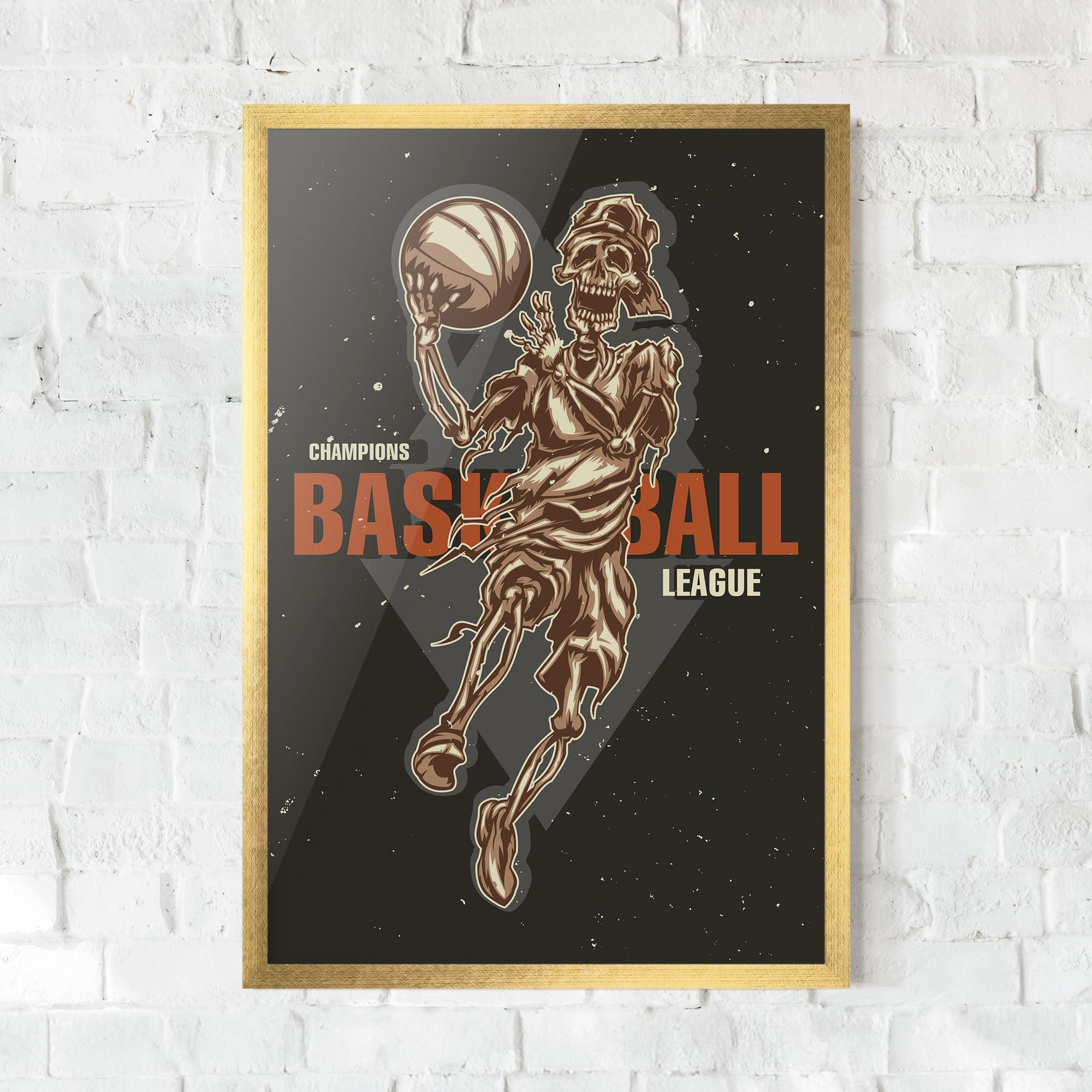 Poster Înrămat Basketball League mockup 0