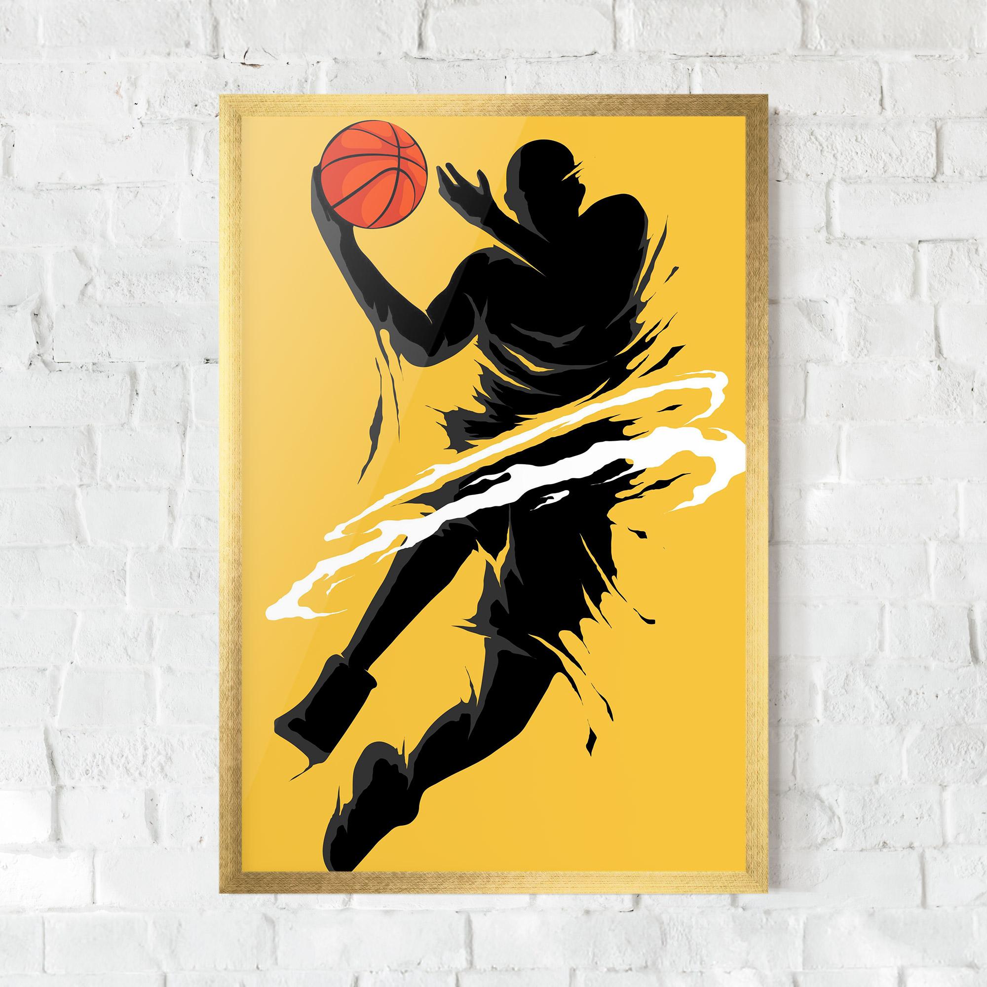 Poster Înrămat Basketball Smoke mockup 0