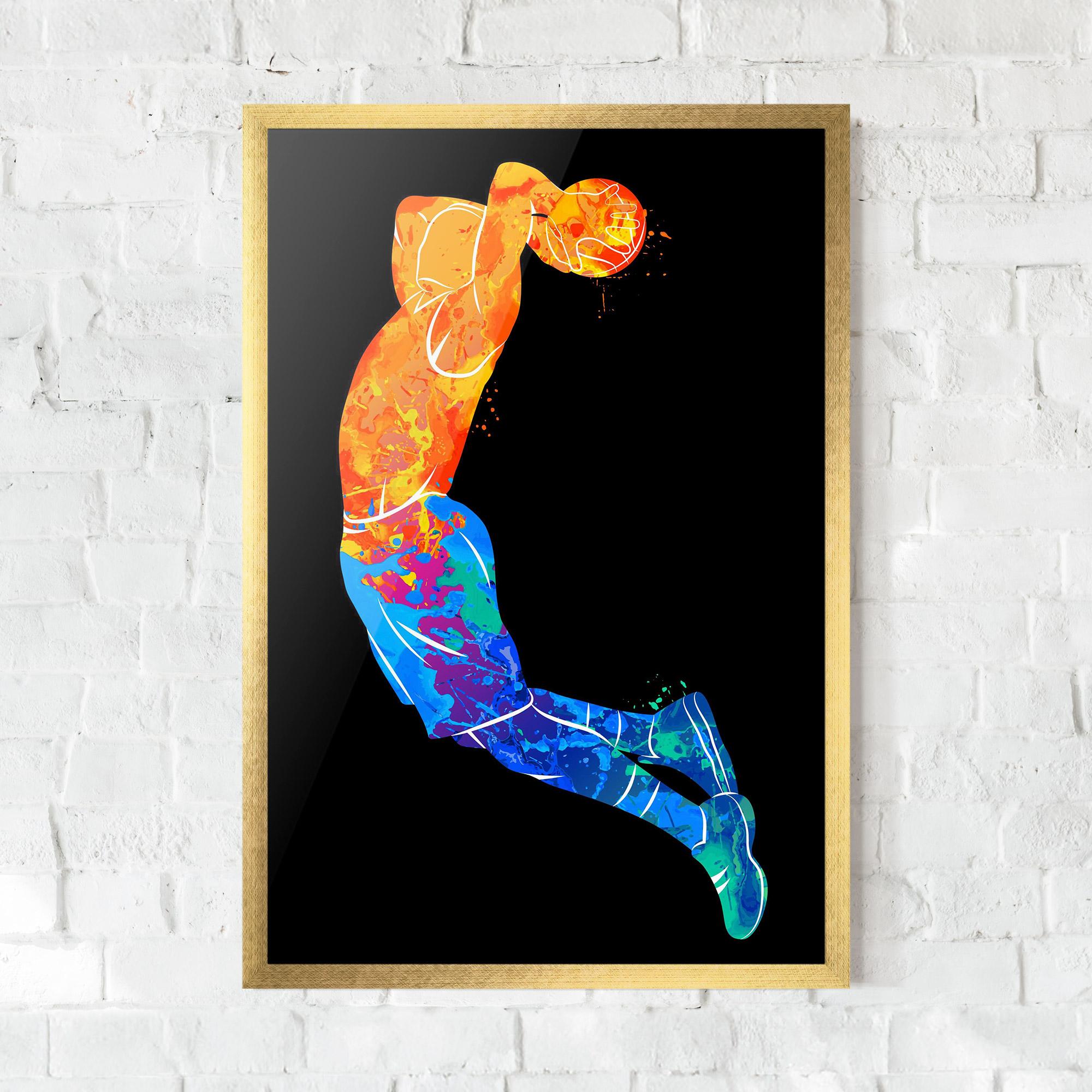 Poster Înrămat Blue Orange Basket mockup 0