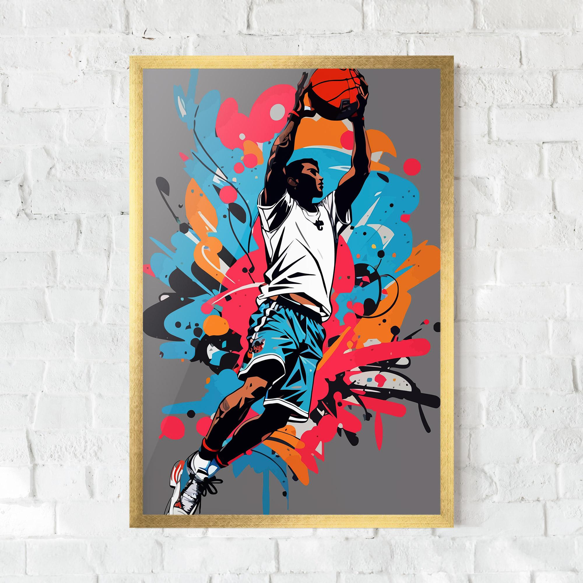 Poster Înrămat Blue Red Basket mockup 0