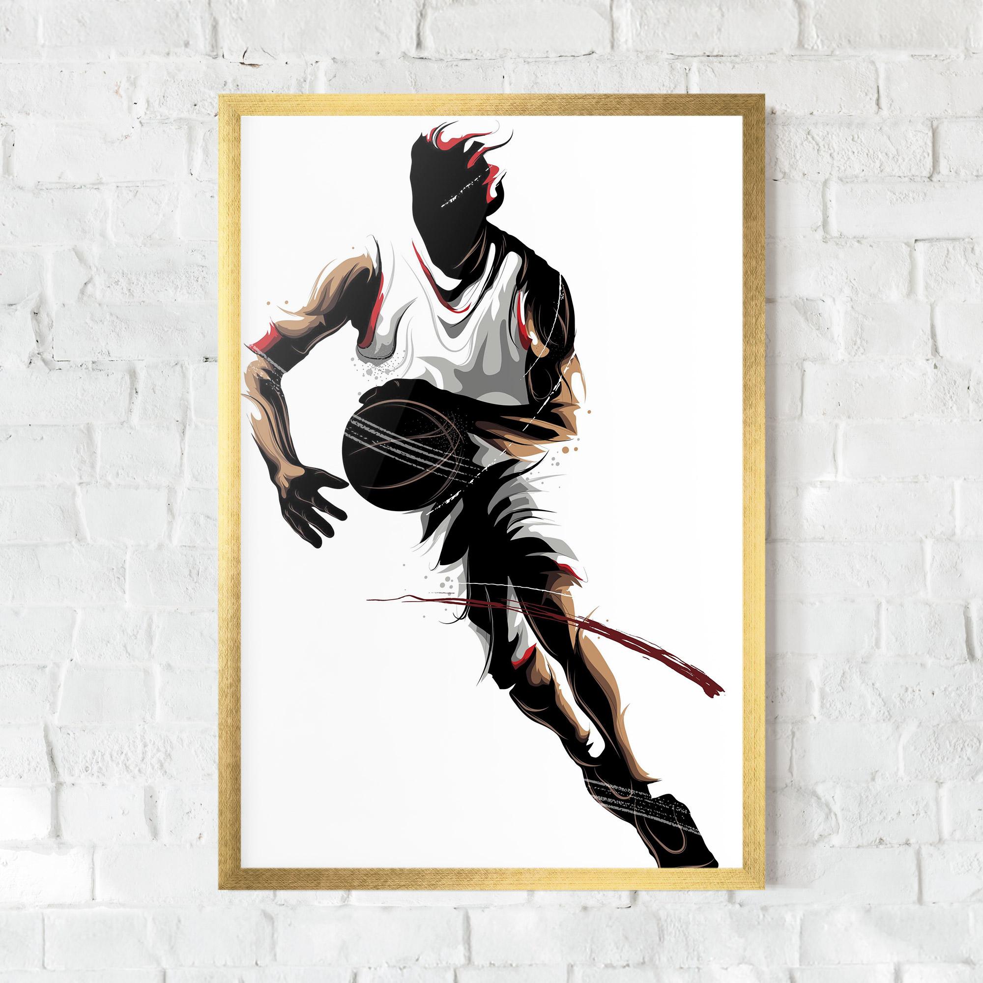 Poster Înrămat Dribbling Run mockup 0