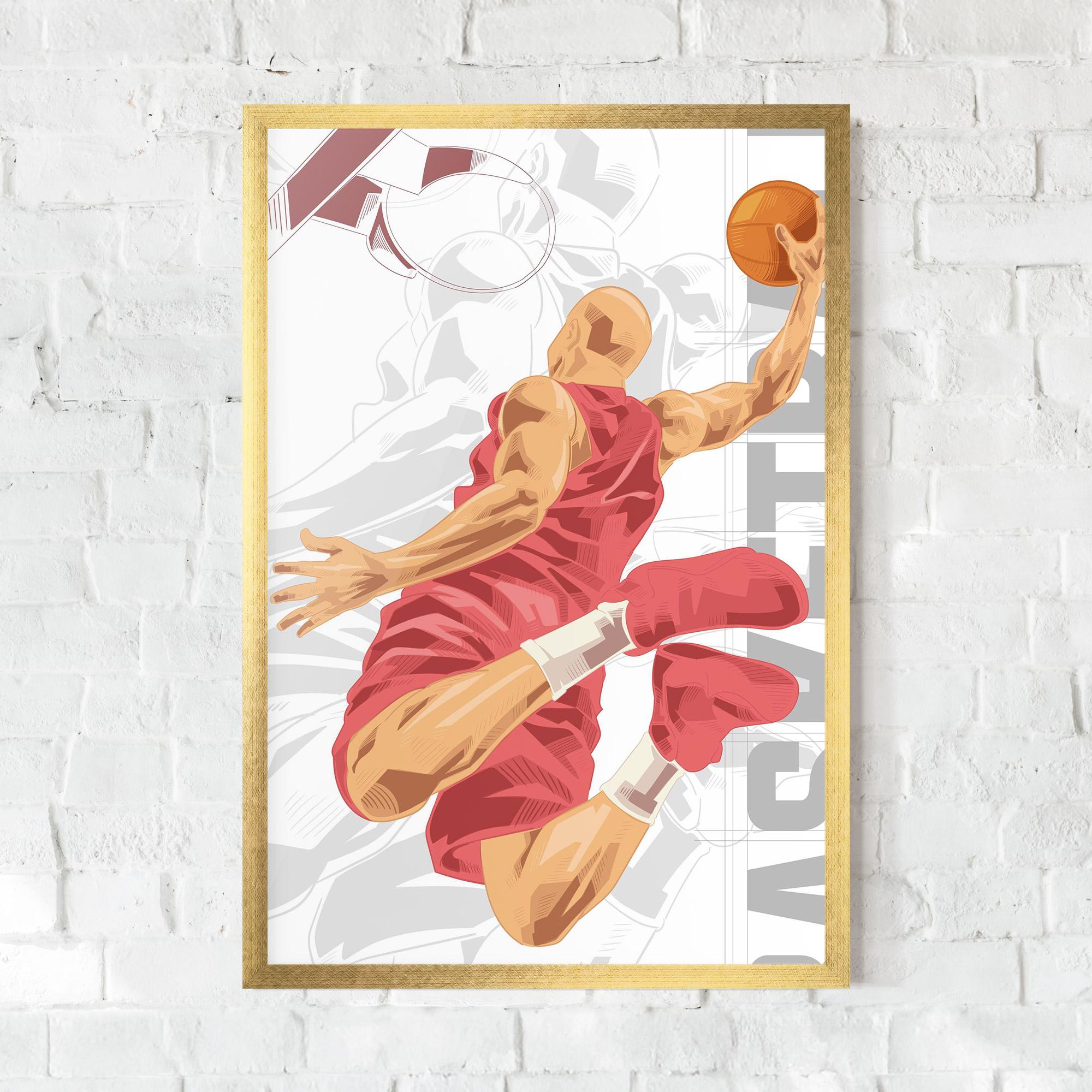 Poster Înrămat Pink Basketball mockup 0