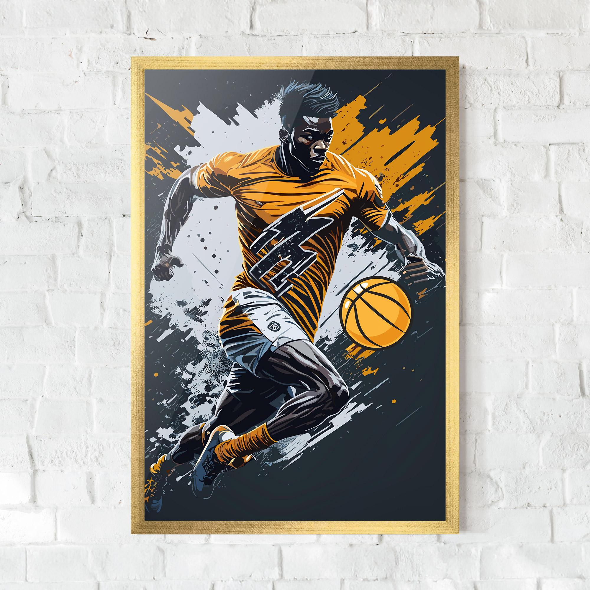 Poster Înrămat Yellow White Basket mockup 0