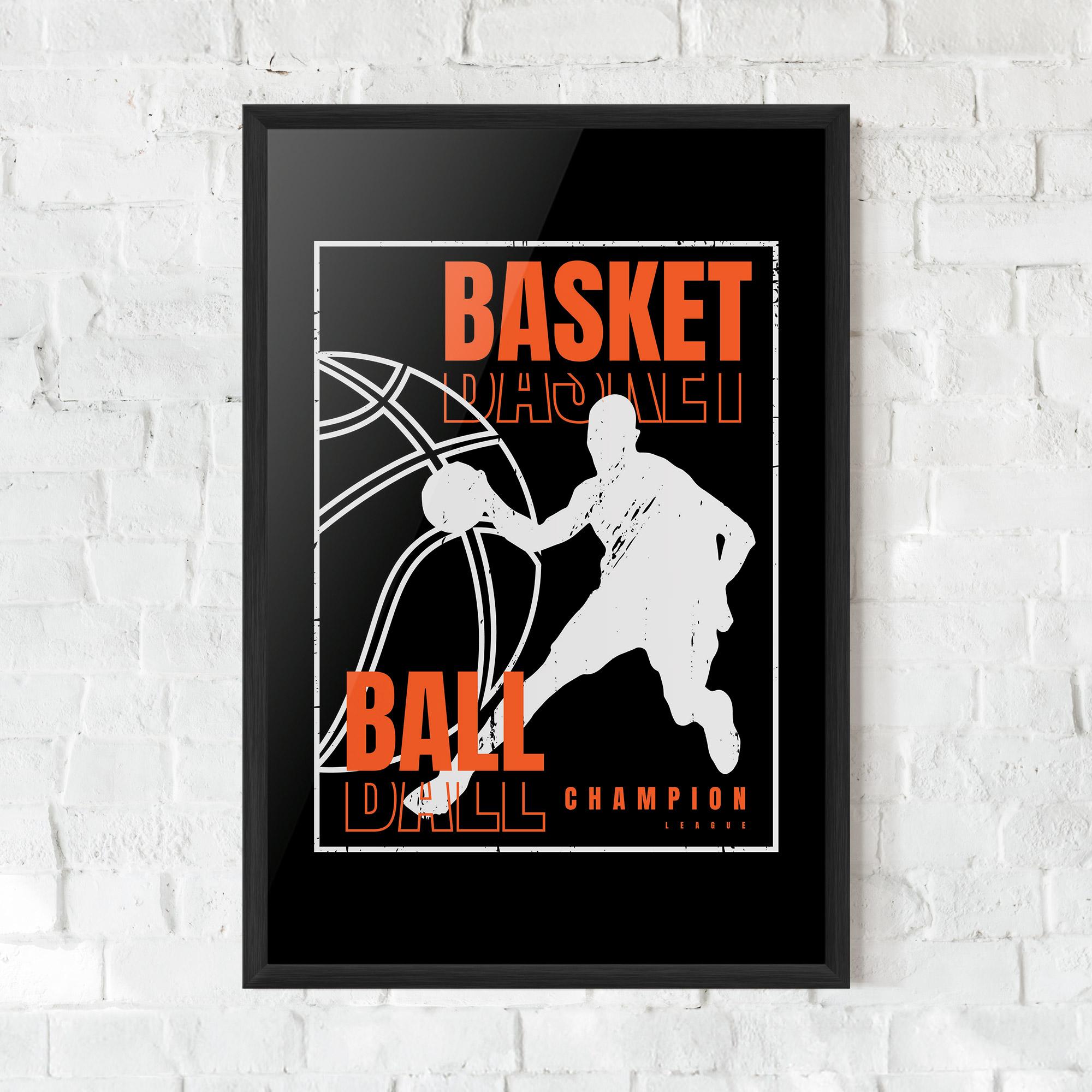 Poster Înrămat Basket Champion mockup 0