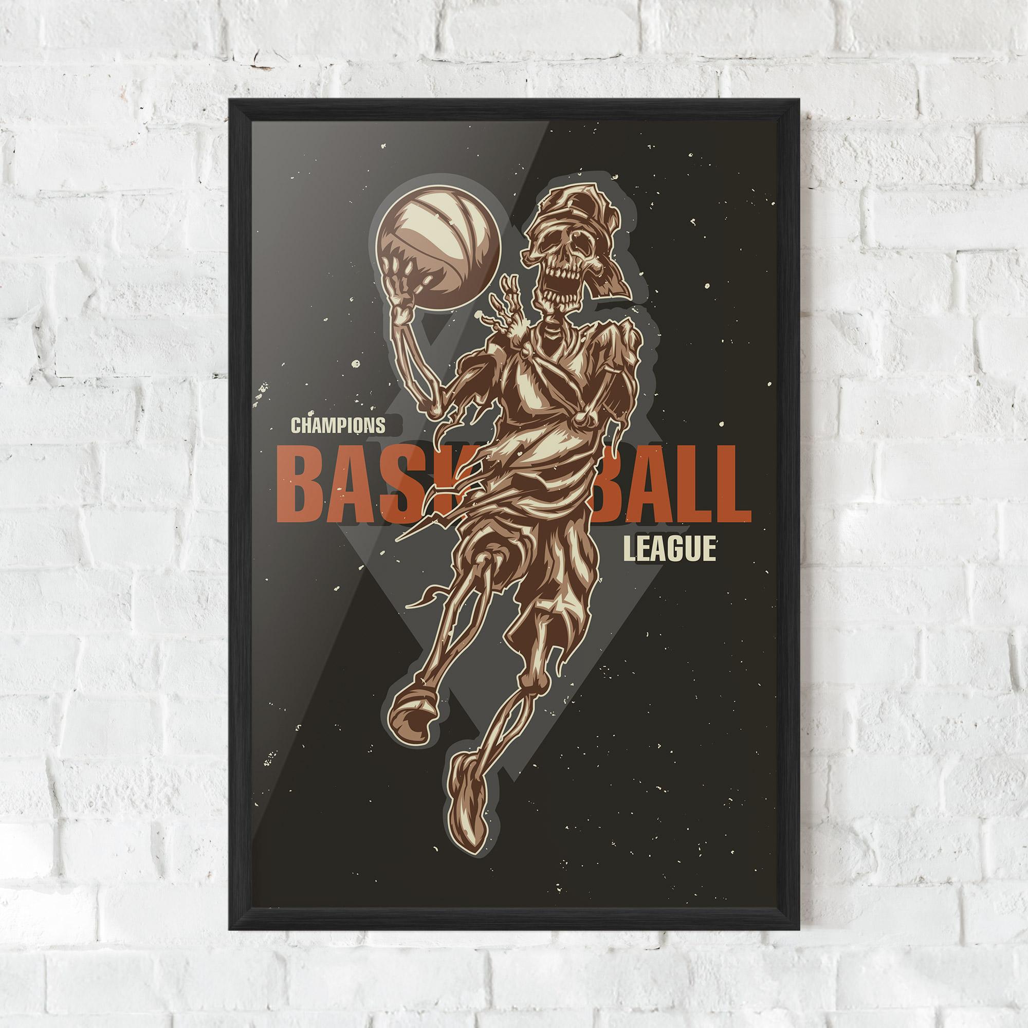 Poster Înrămat Basketball League mockup 0
