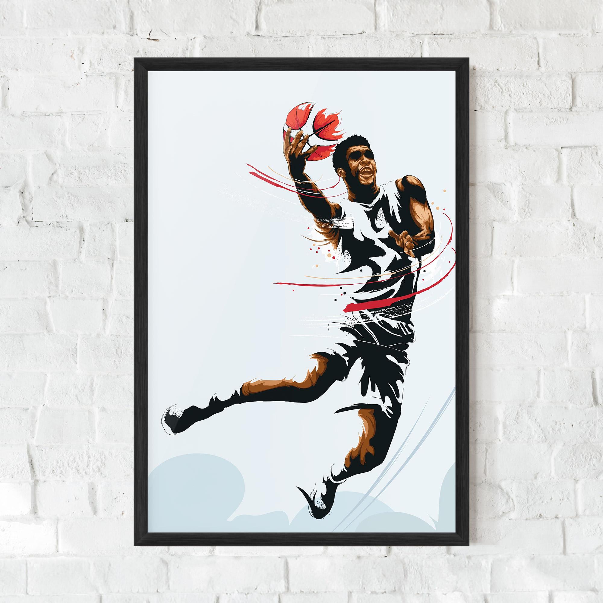 Poster Înrămat Basketball Shot mockup 0