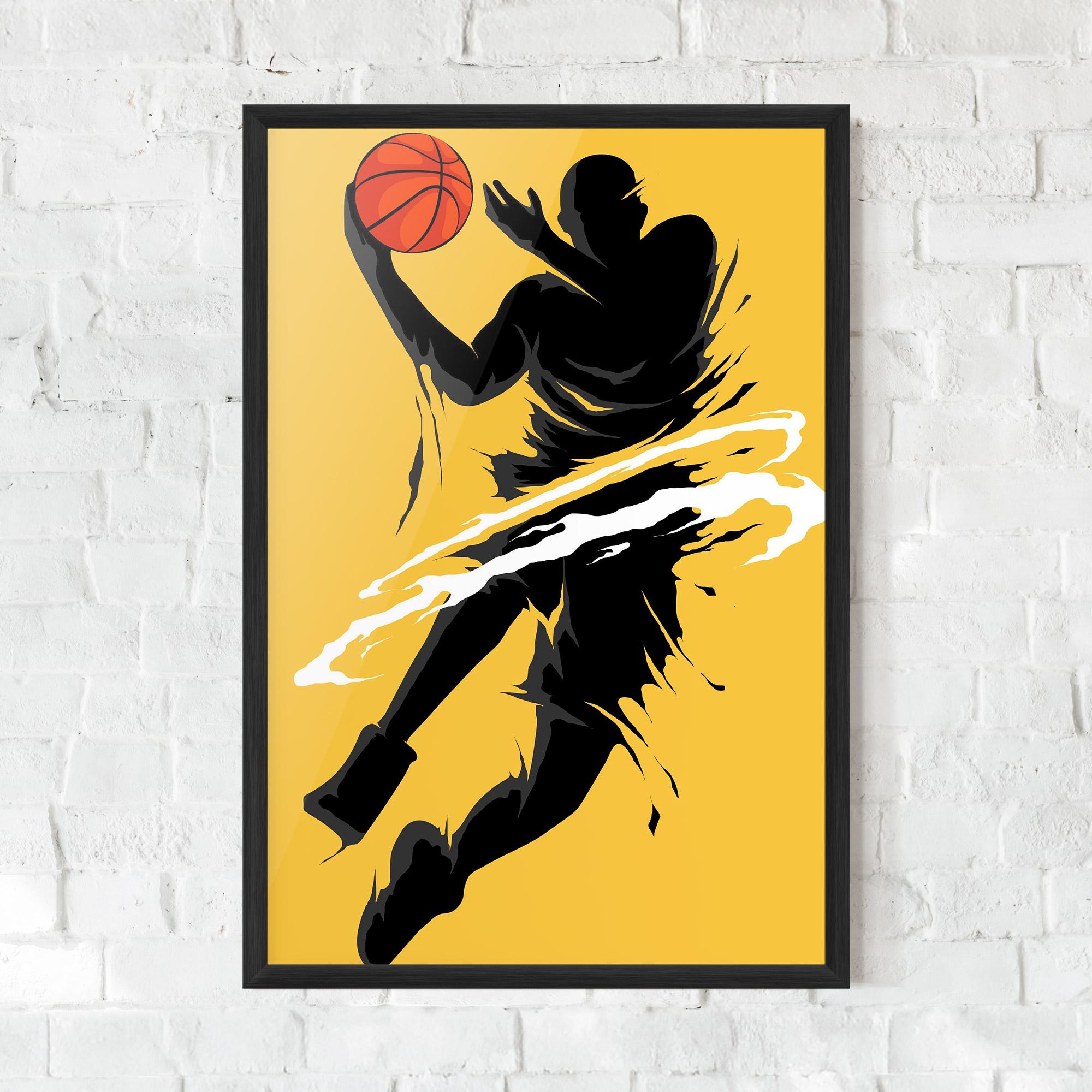 Poster Înrămat Basketball Smoke mockup 0