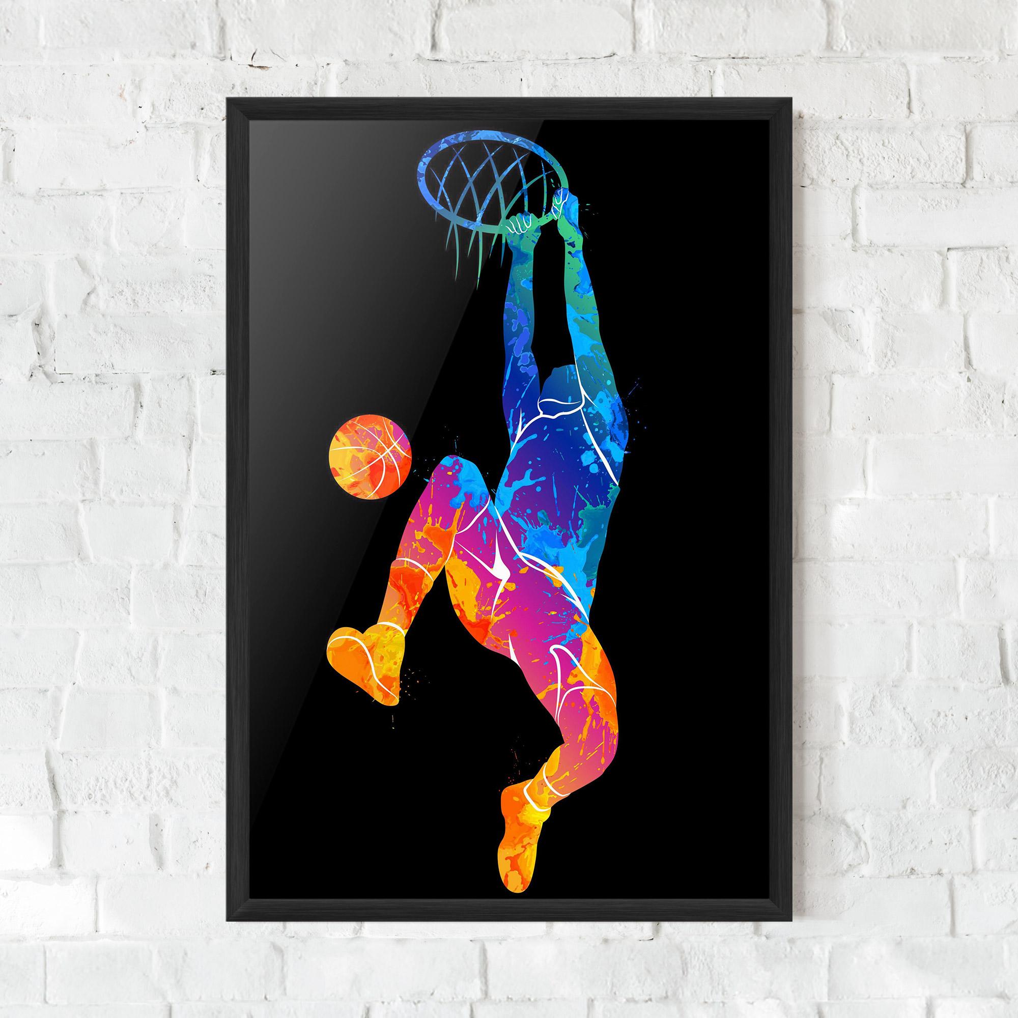 Poster Înrămat Blue Basket Hoop mockup 0