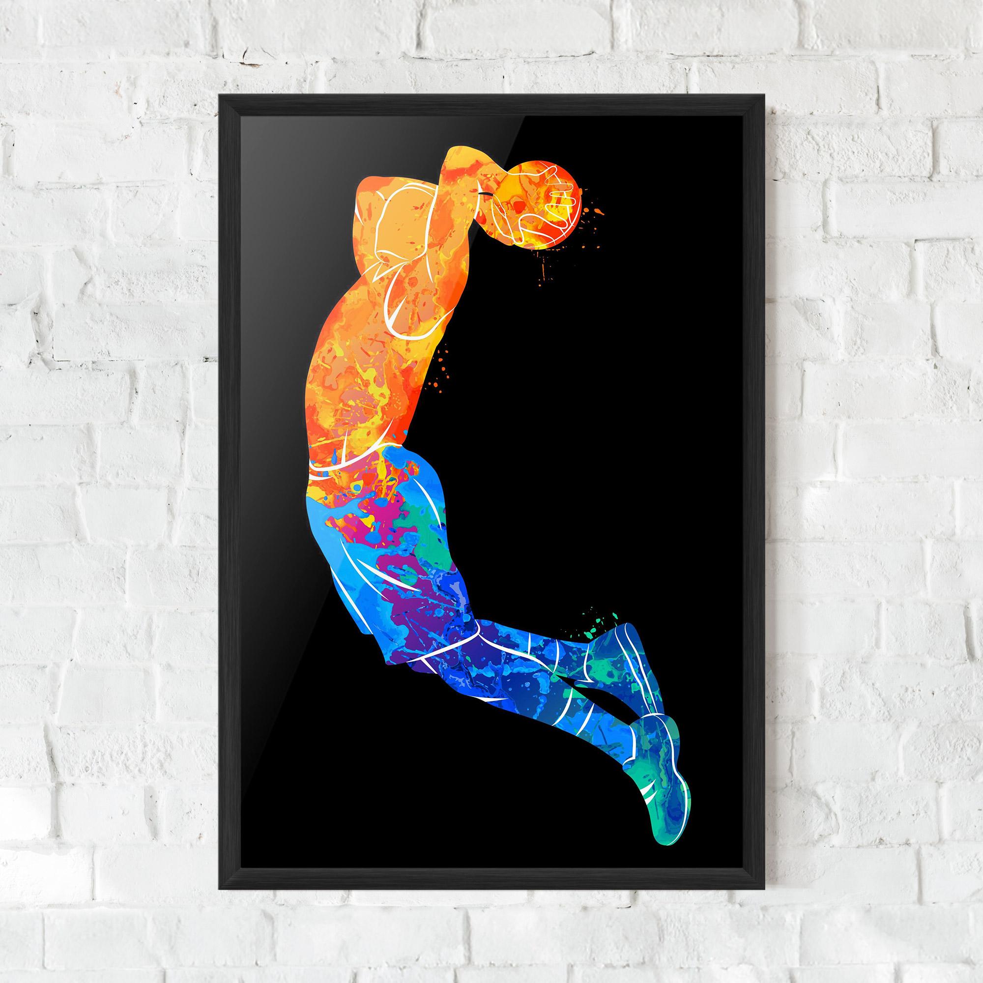 Poster Înrămat Blue Orange Basket mockup 0