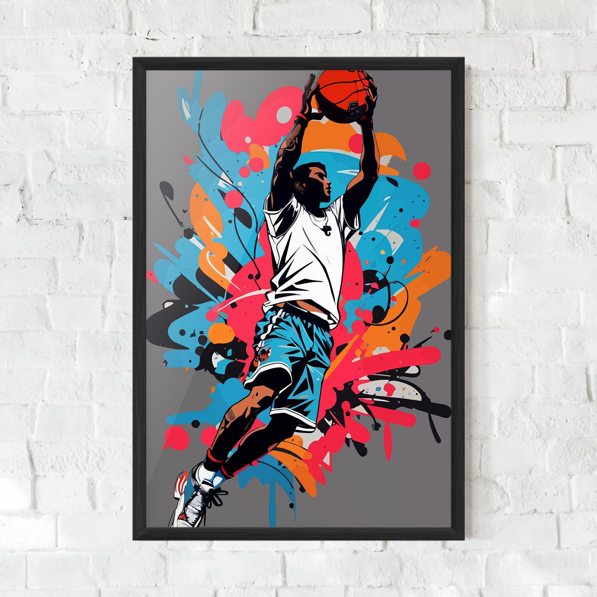 Poster Înrămat Blue Red Basket mockup 0