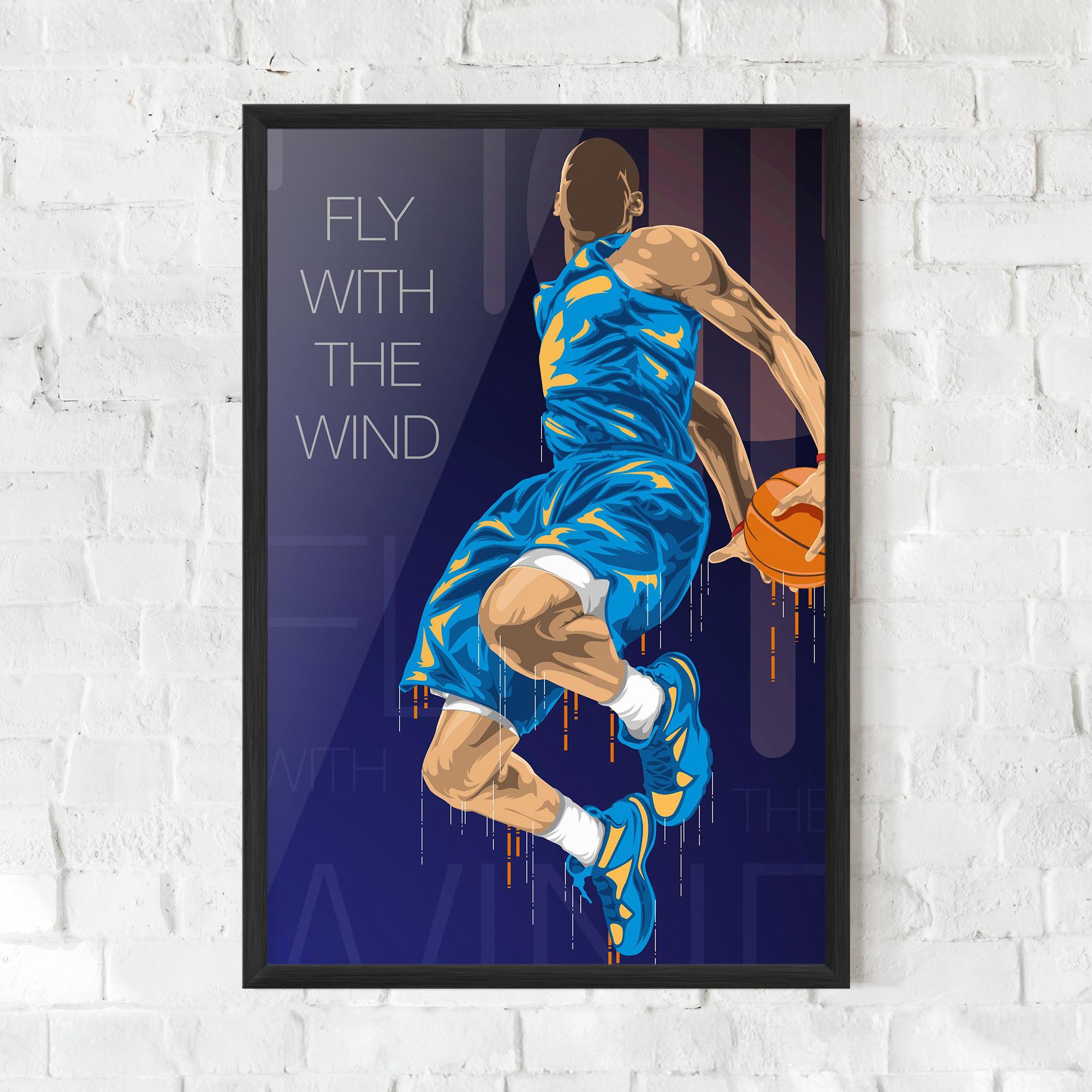 Poster Înrămat Fly With The Wind mockup 0