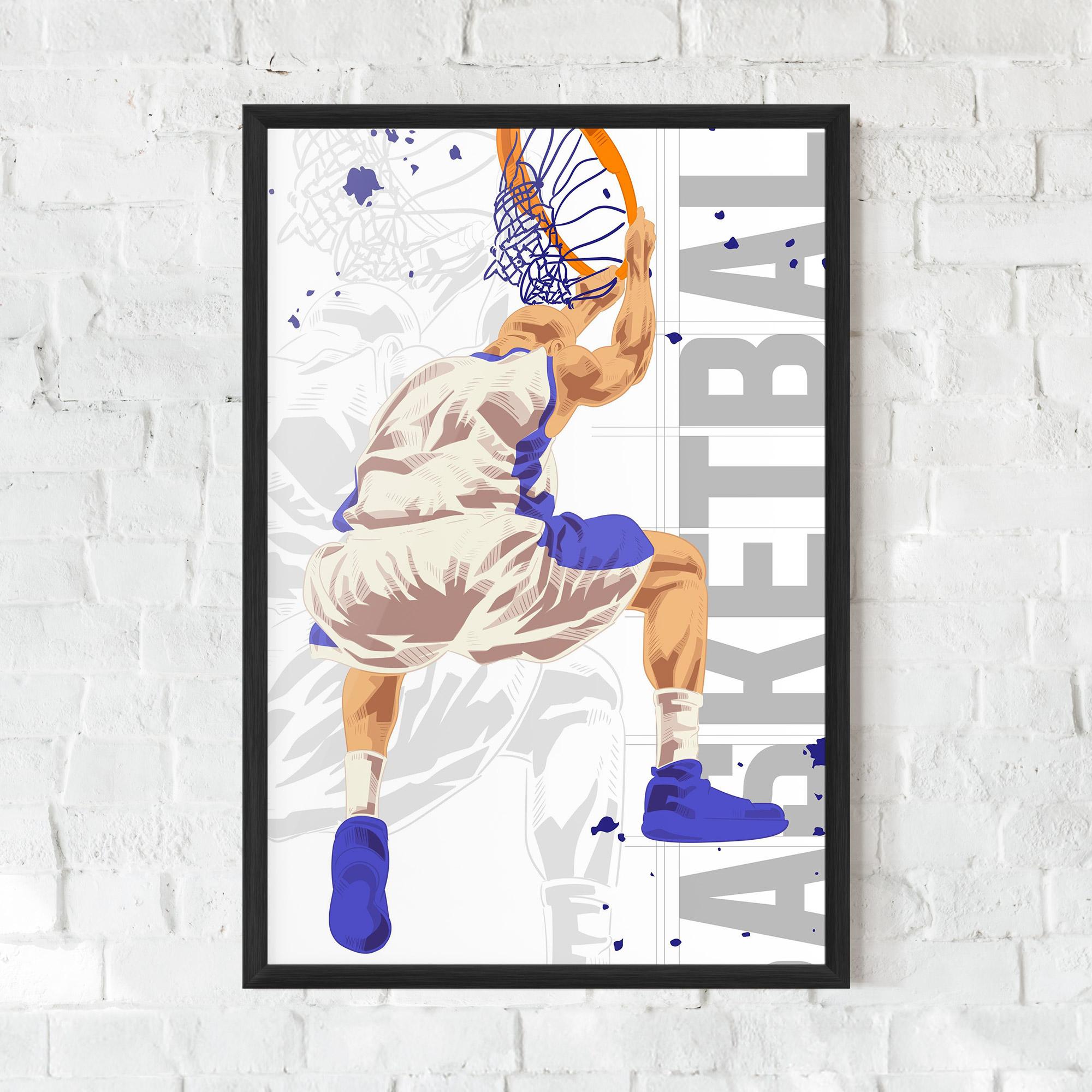 Poster Înrămat Grey Basketball mockup 0