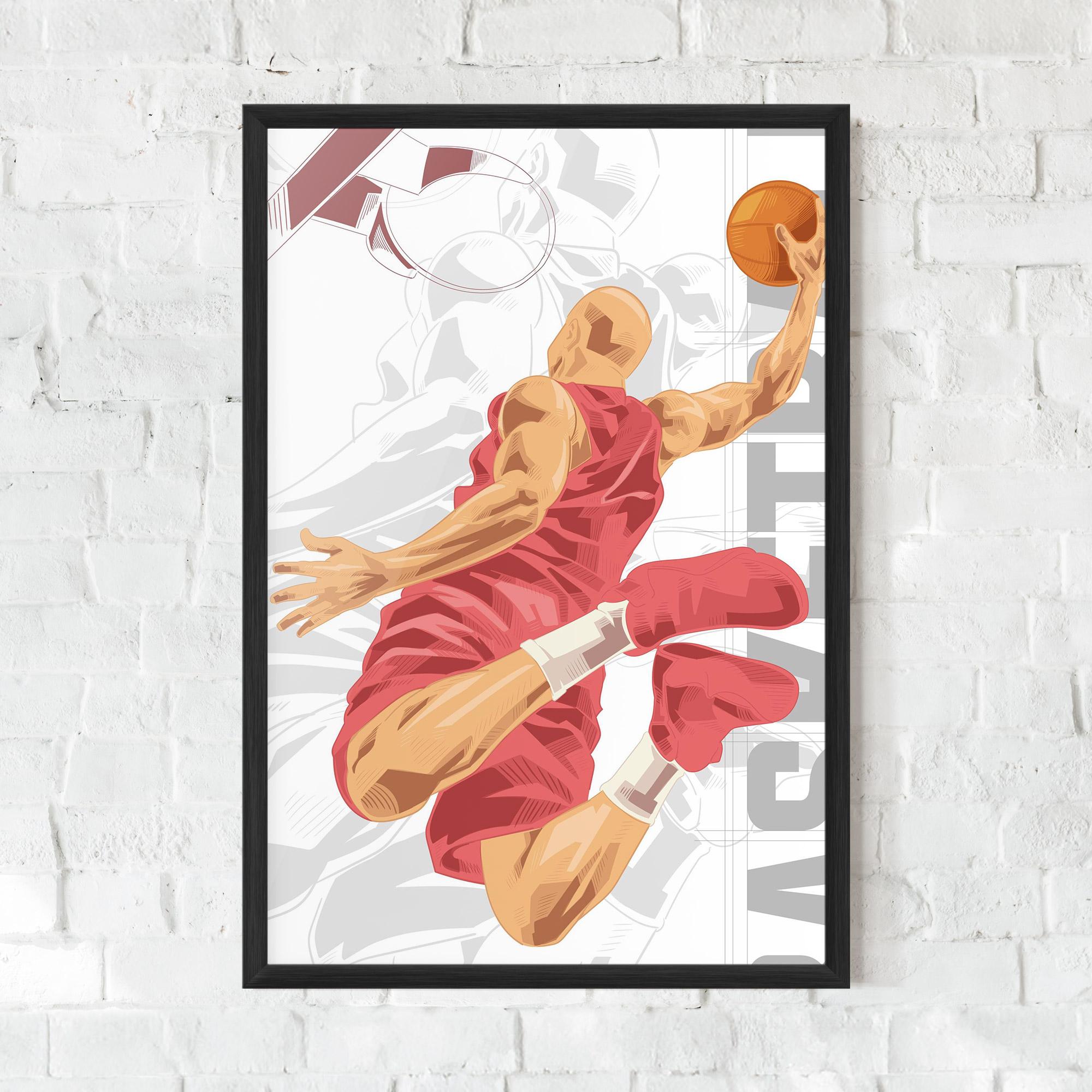 Poster Înrămat Pink Basketball mockup 0