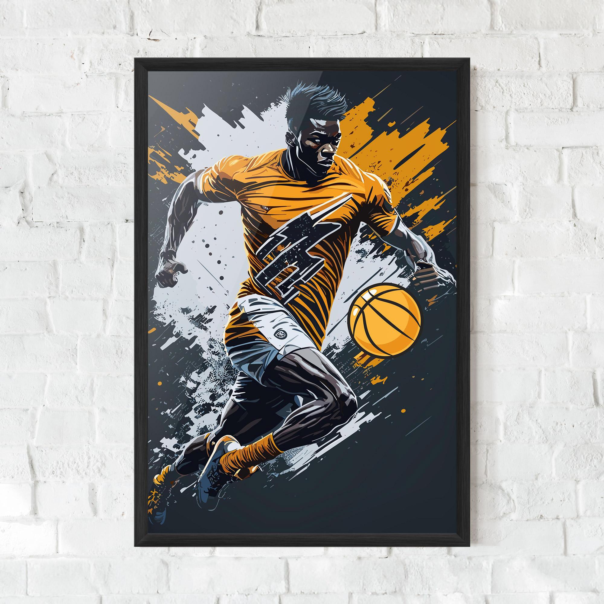 Poster Înrămat Yellow White Basket mockup 0