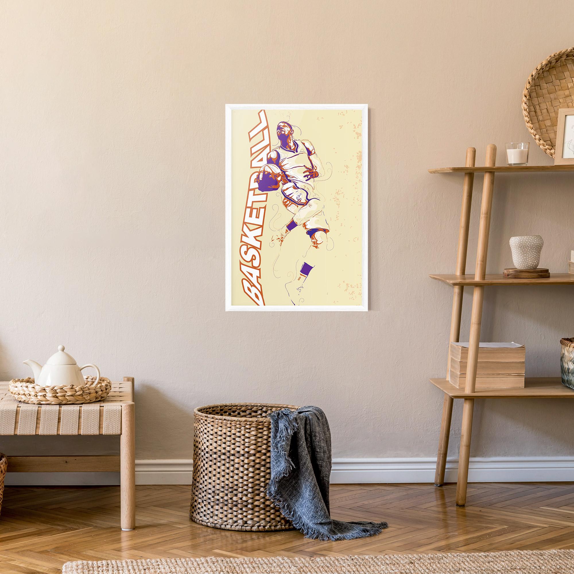 Poster Înrămat Basketball Cream mockup 9