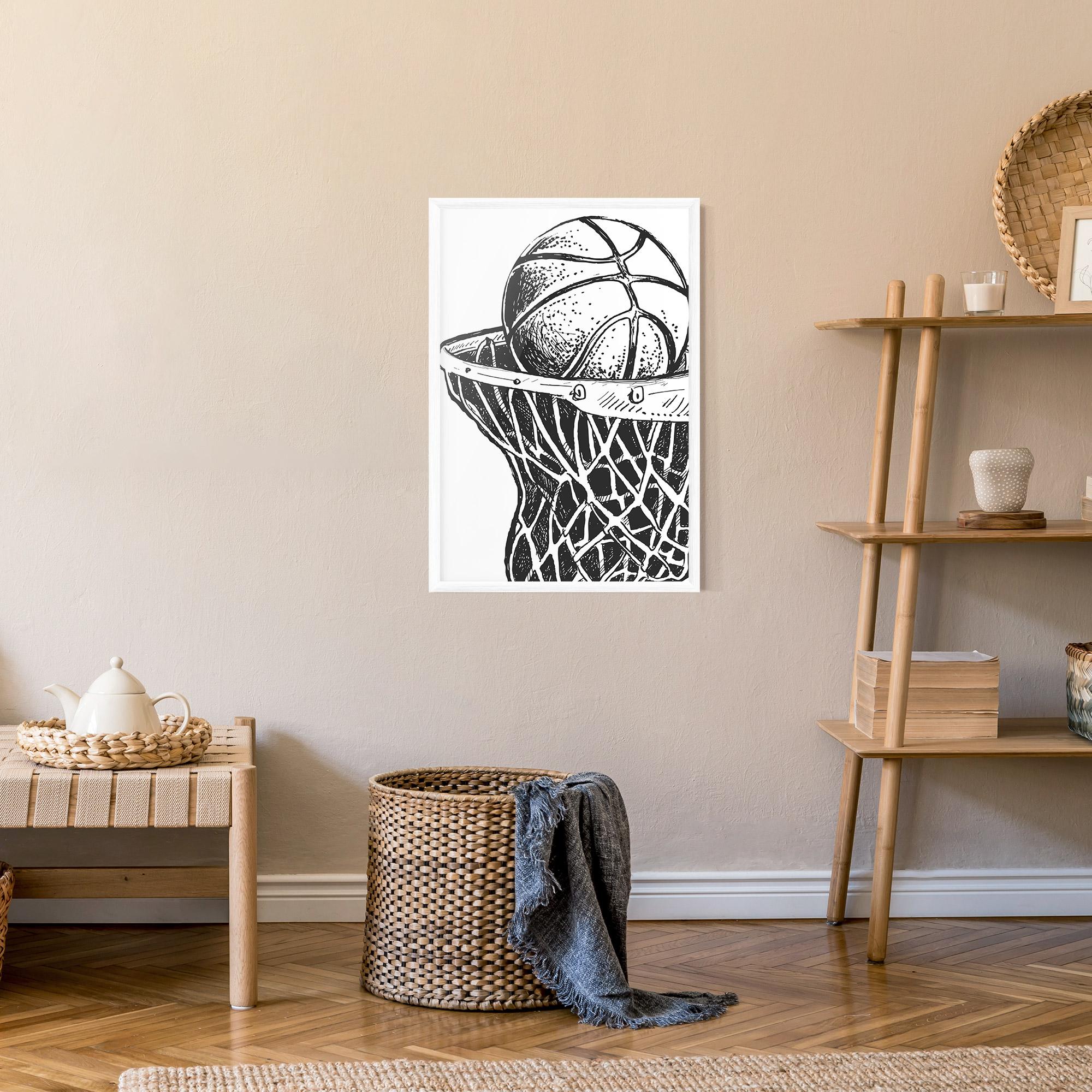 Poster Înrămat Basketball Grey Hoop mockup 9