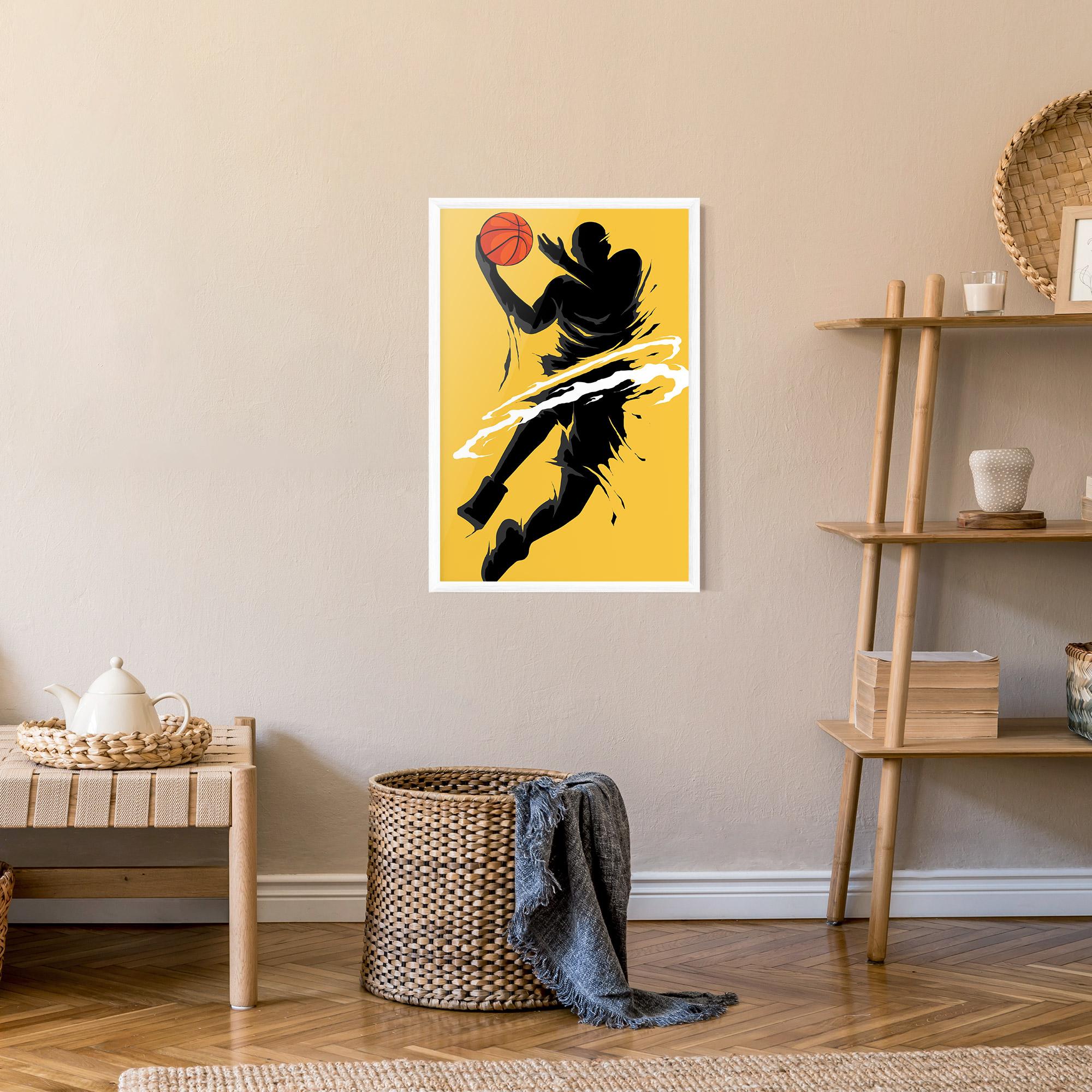Poster Înrămat Basketball Smoke mockup 9
