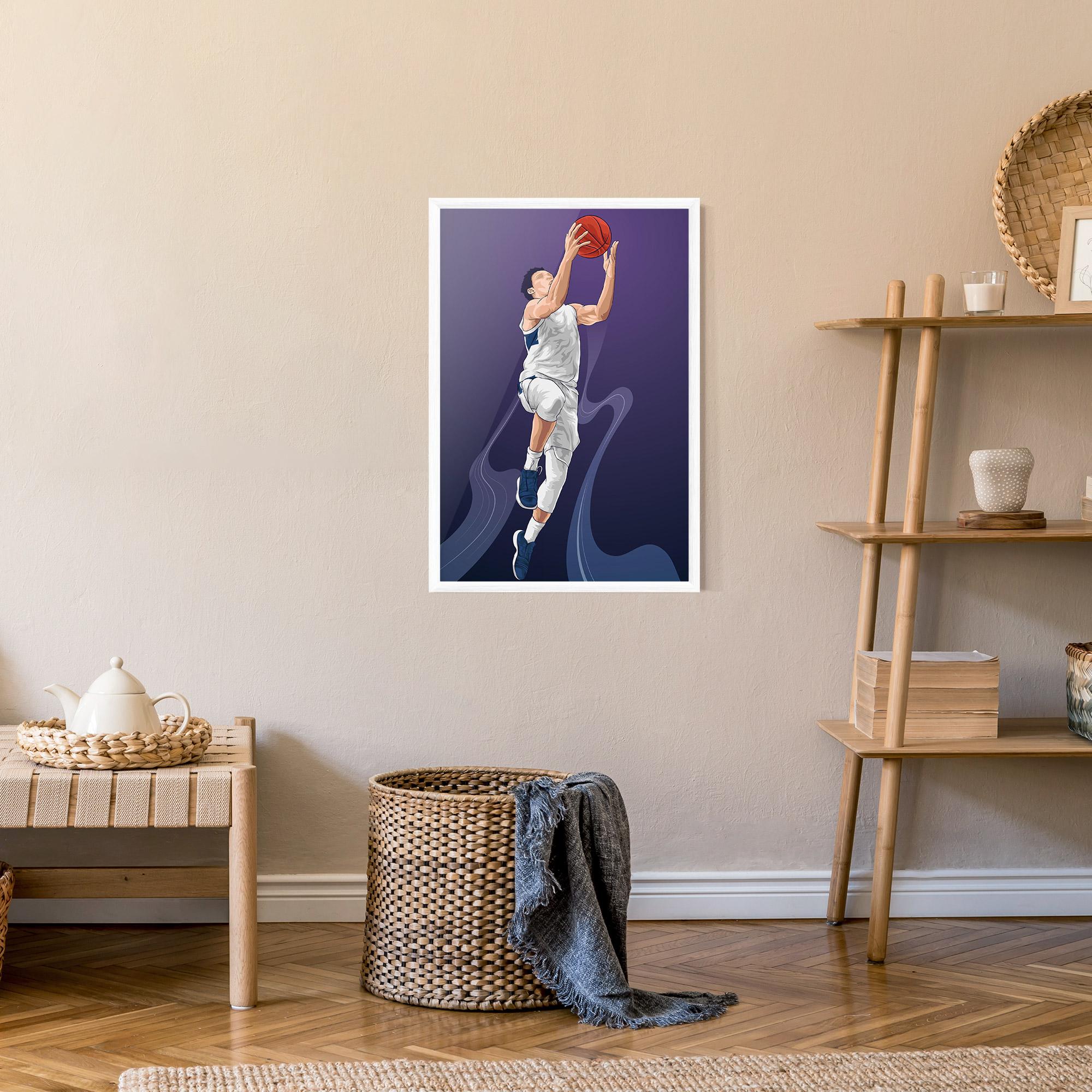 Poster Înrămat Flying Player mockup 9