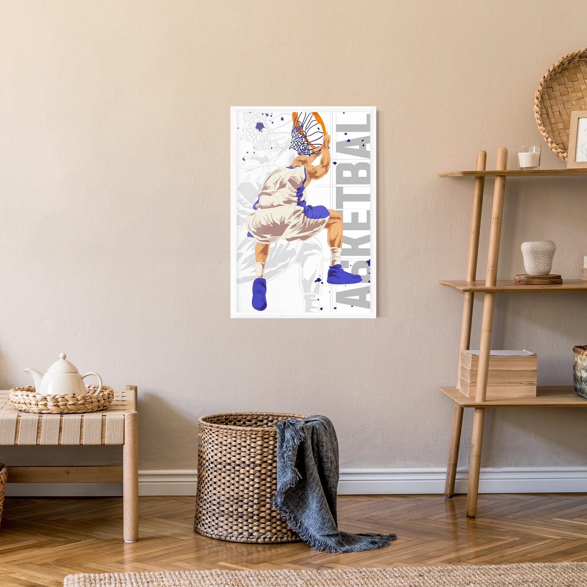 Poster Înrămat Grey Basketball mockup 9