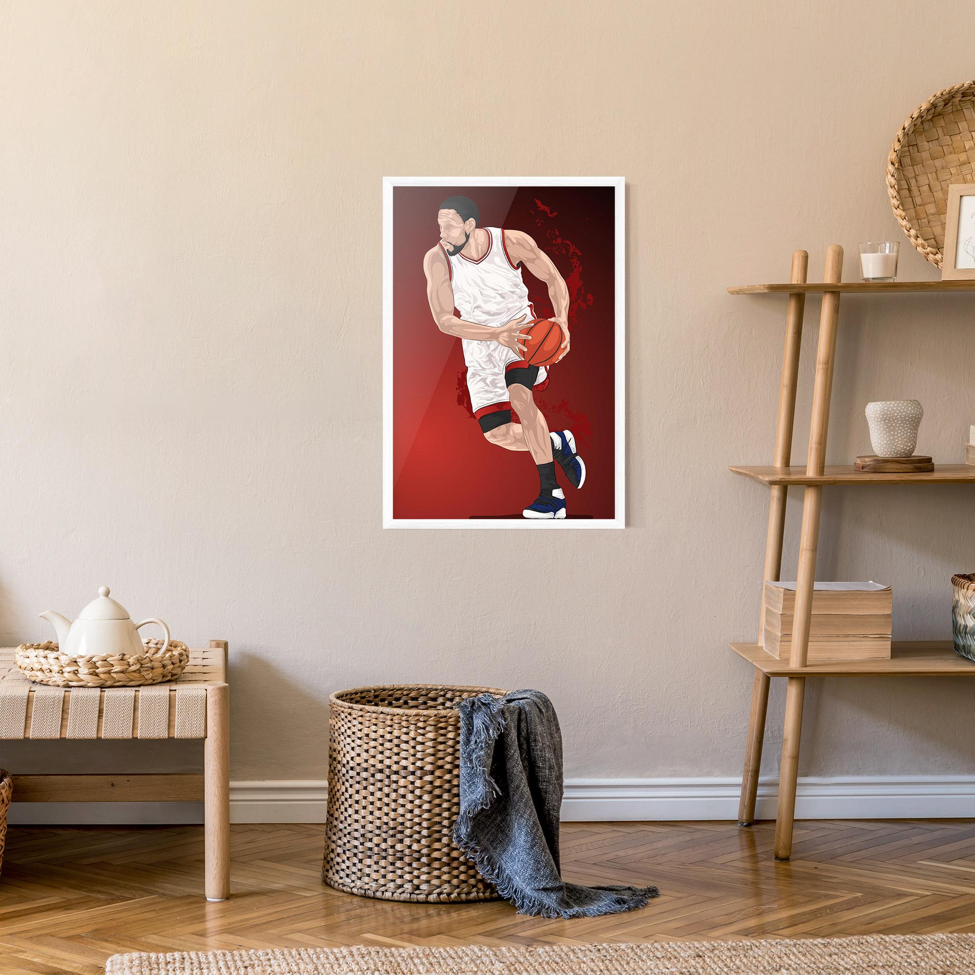 Poster Înrămat Red Fire Basket mockup 9