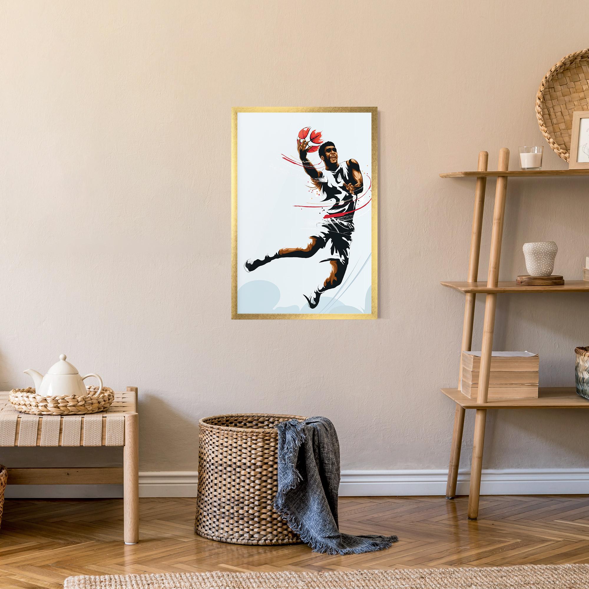 Poster Înrămat Basketball Shot mockup 9