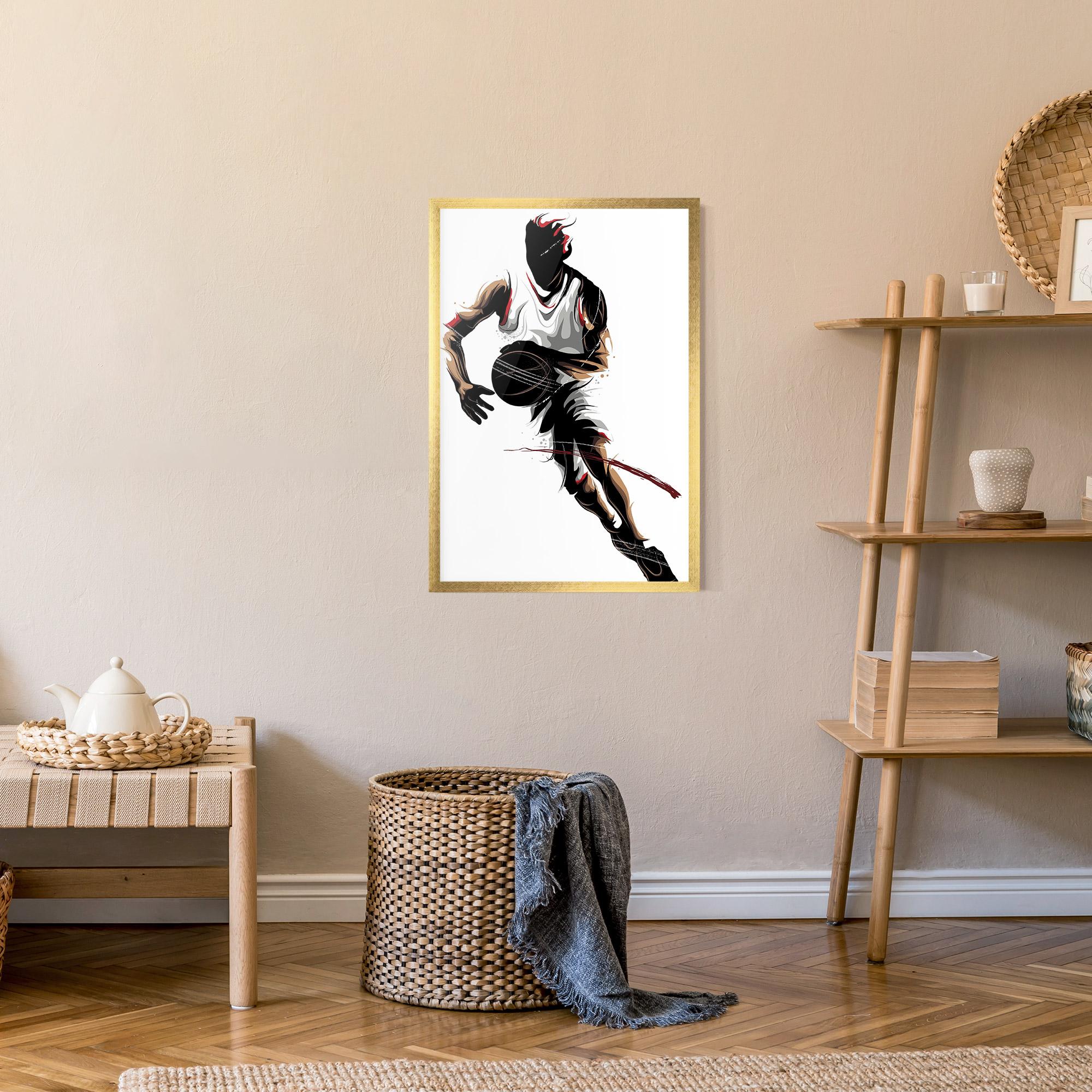 Poster Înrămat Dribbling Run mockup 9