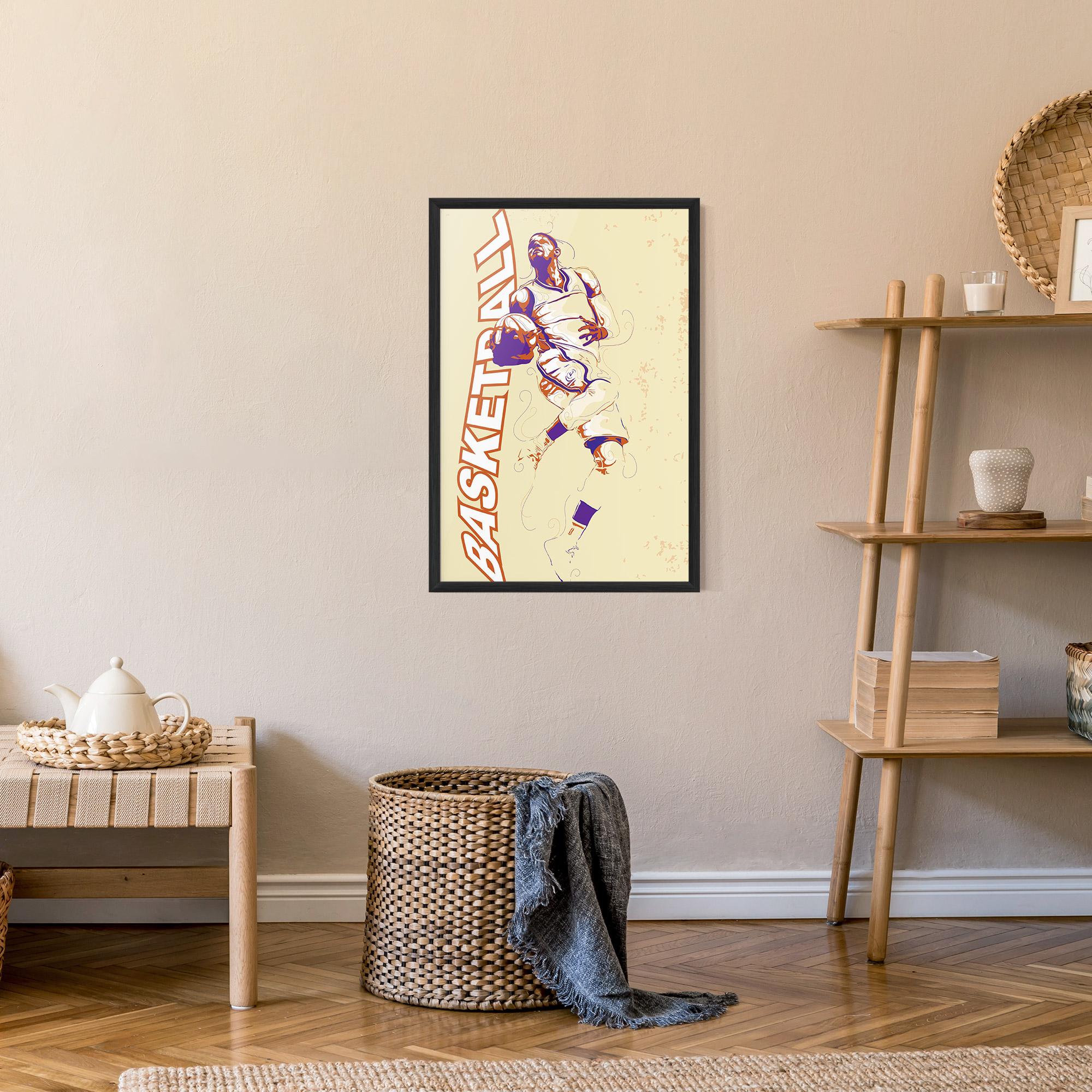 Poster Înrămat Basketball Cream mockup 9