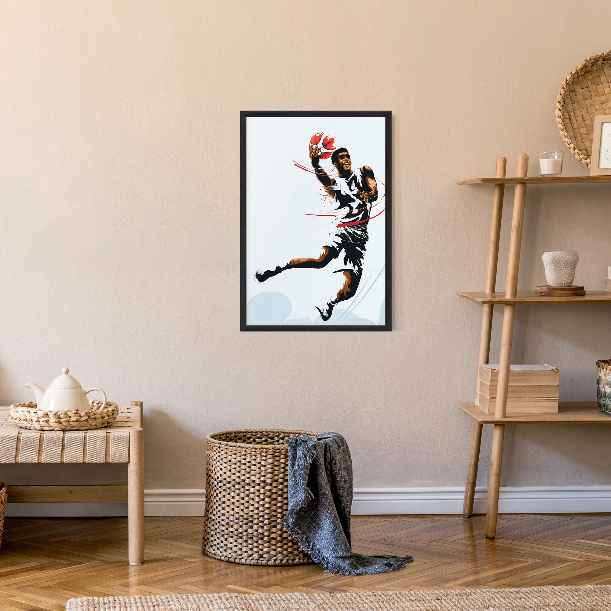 Poster Înrămat Basketball Shot mockup 9