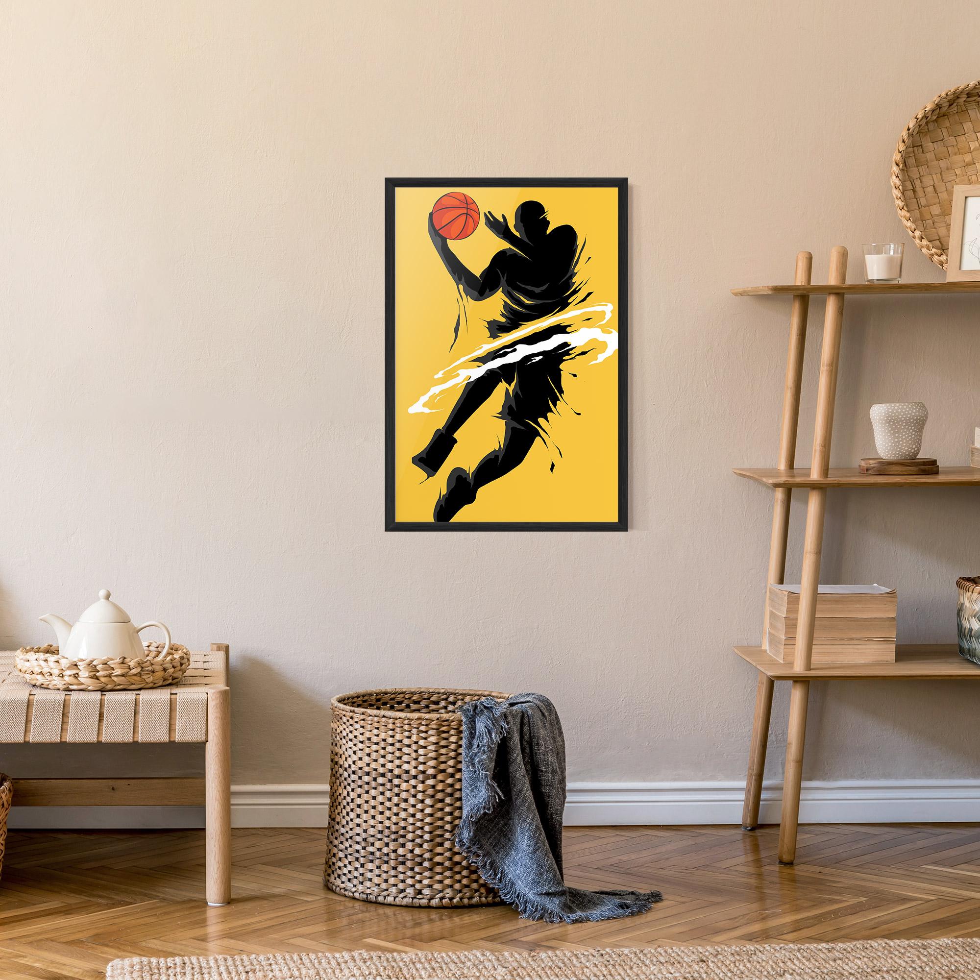 Poster Înrămat Basketball Smoke mockup 9