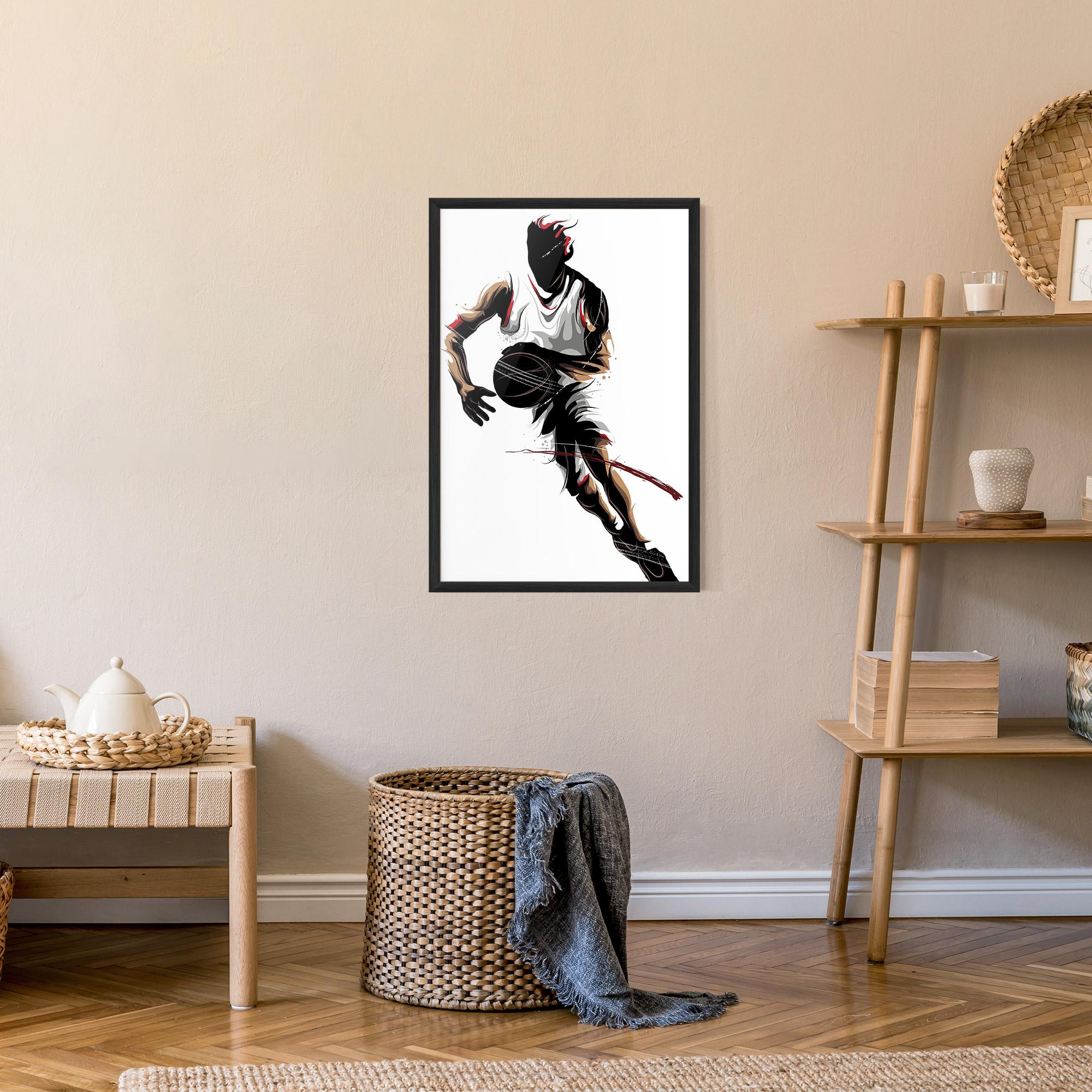 Poster Înrămat Dribbling Run mockup 9