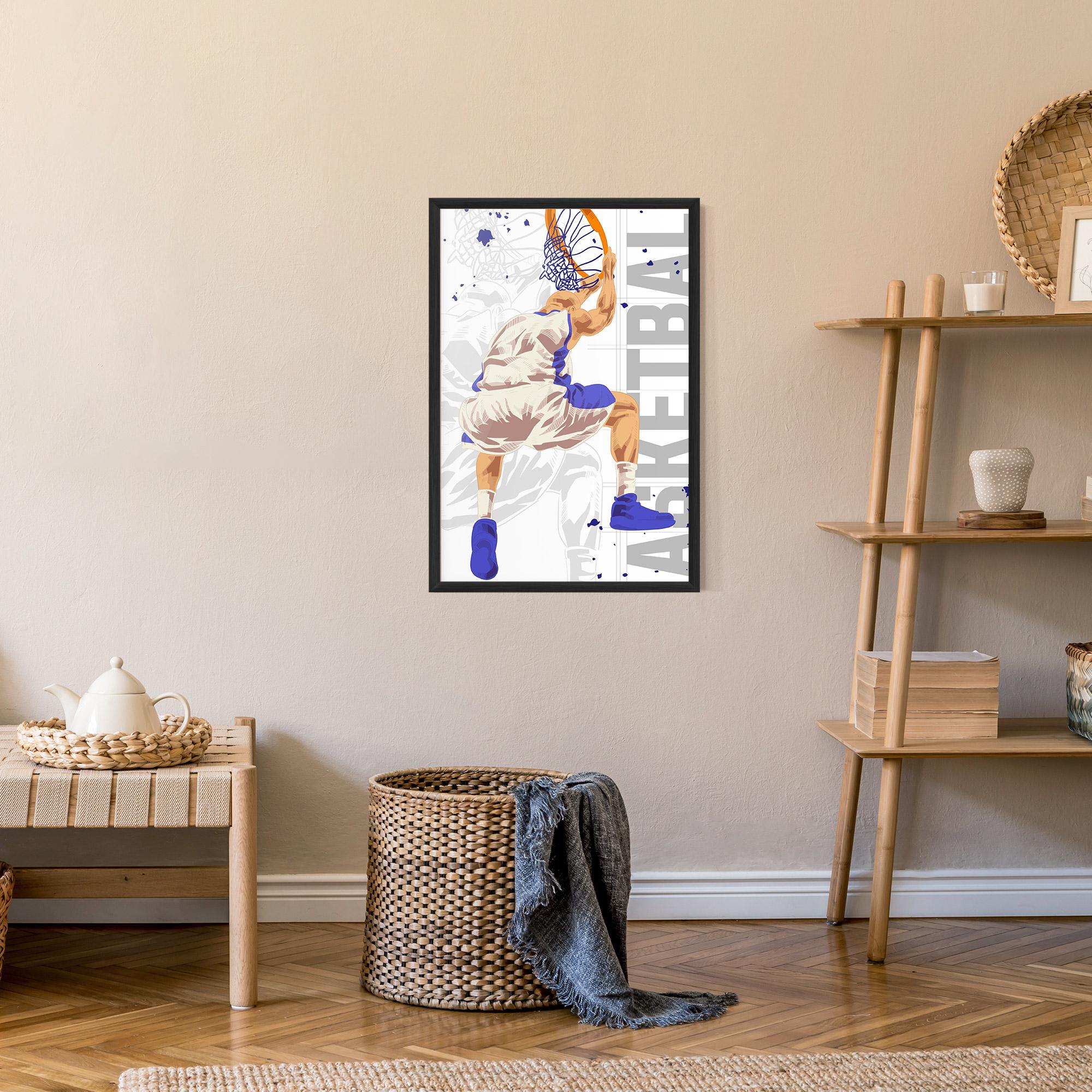 Poster Înrămat Grey Basketball mockup 9