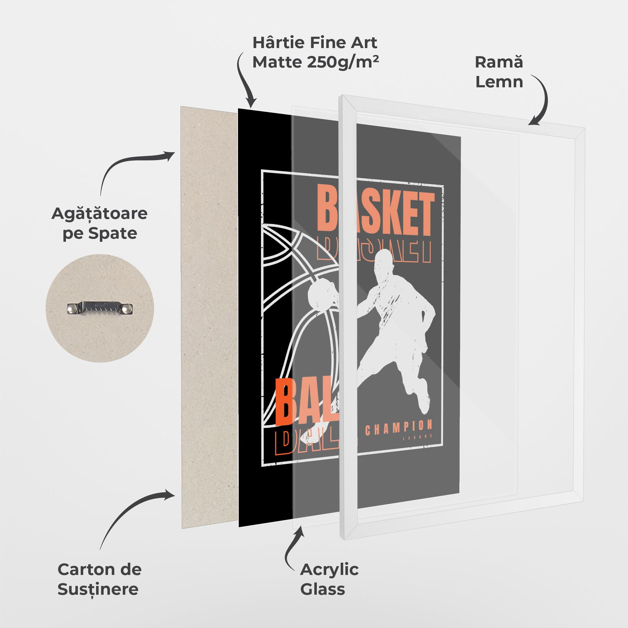 Poster Înrămat Basket Champion mockup 1