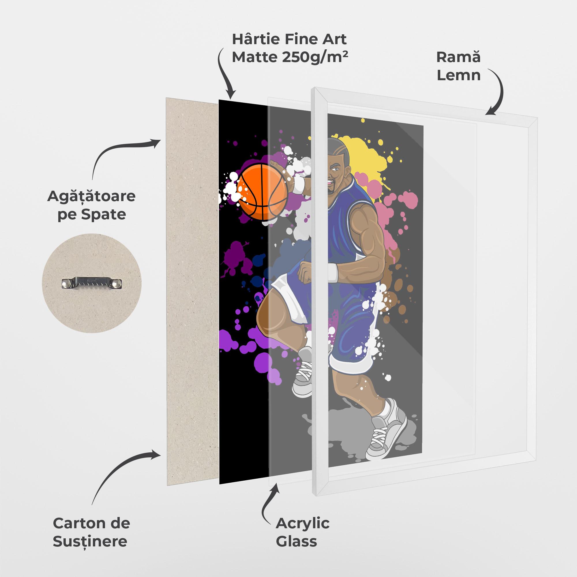 Poster Înrămat Basketball Character mockup 1